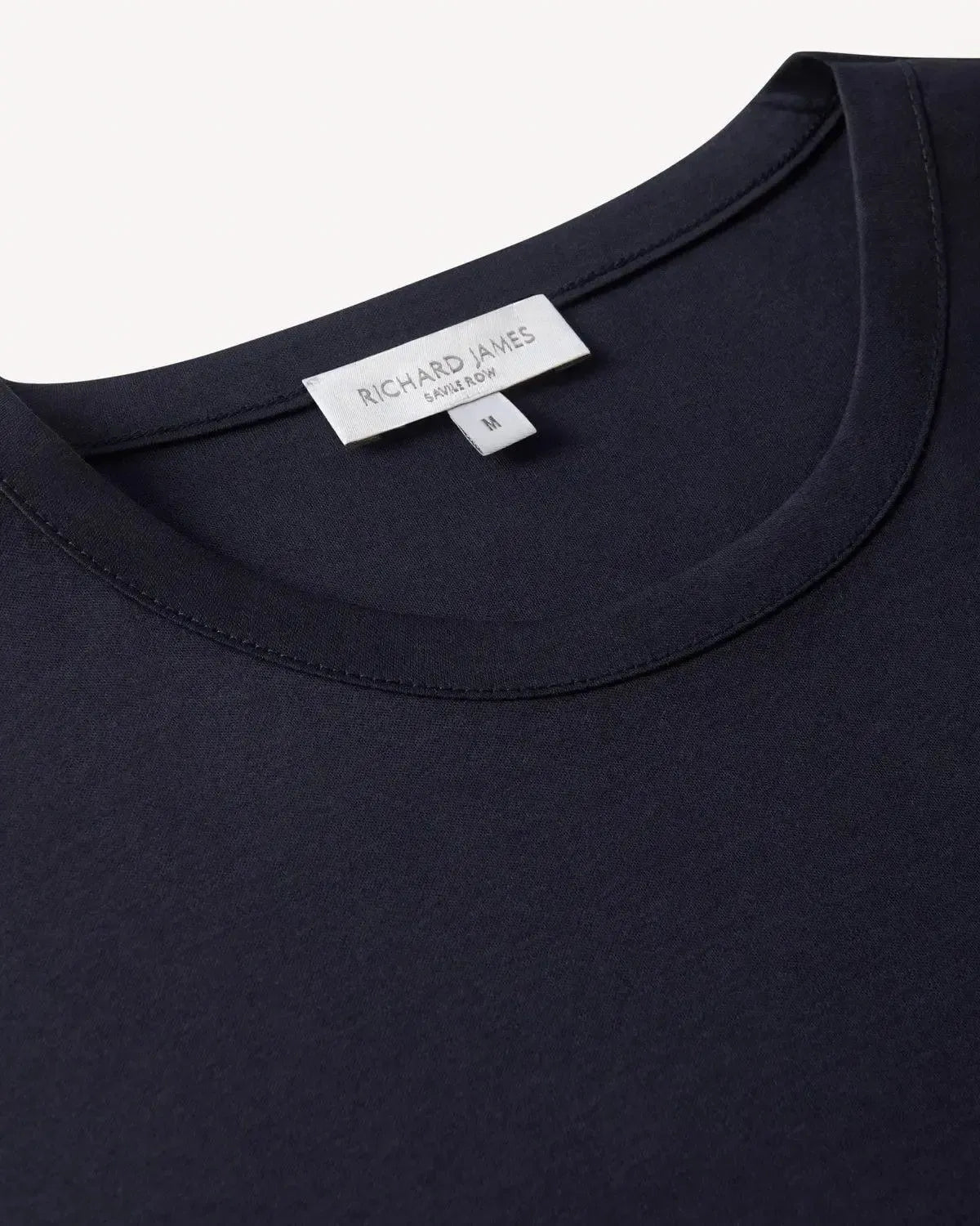 Richard James Mercerised Cotton T-Shirt Navy-MALFORD OF LONDON SAVILE ROW MENSWEAR OUTLET