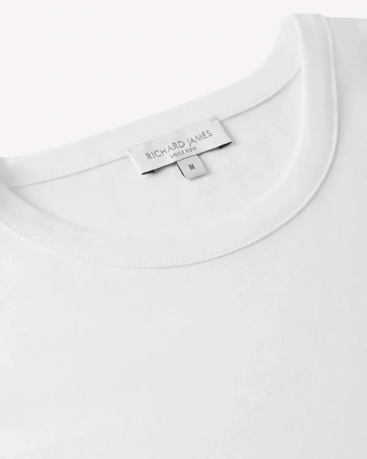 Richard James Mercerised Cotton T-Shirt White-MALFORD OF LONDON SAVILE ROW MENSWEAR OUTLET