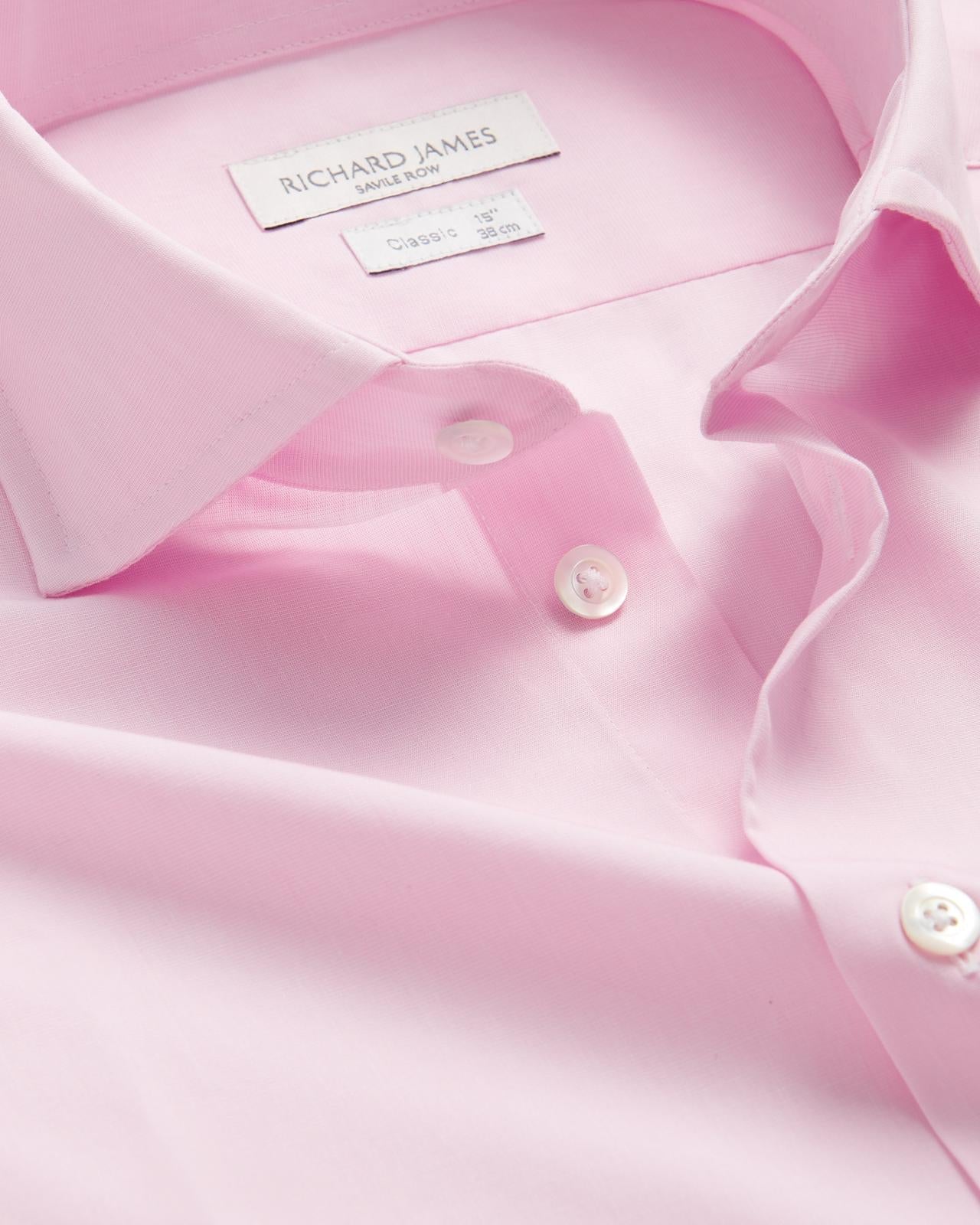 Richard James Pink Shirt Cotton-MALFORD OF LONDON SAVILE ROW MENSWEAR OUTLET