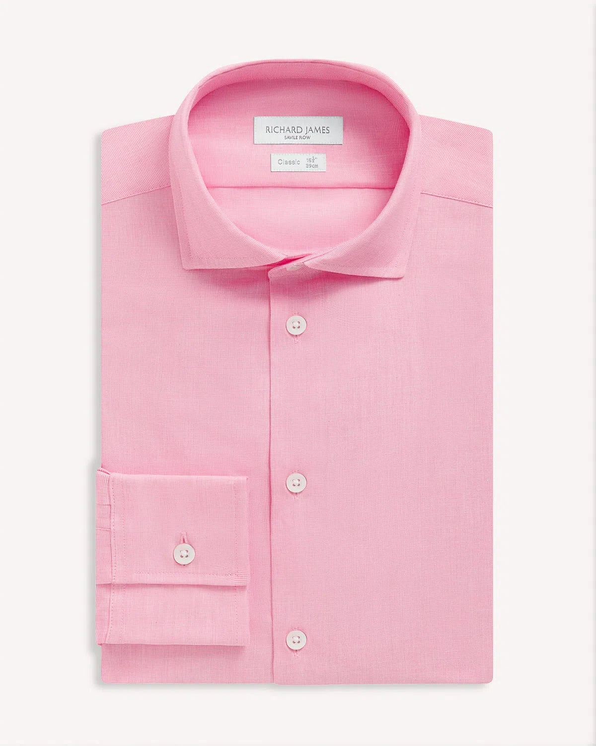 Richard James Poplin Shirt Dusty Pink-MALFORD OF LONDON SAVILE ROW MENSWEAR OUTLET