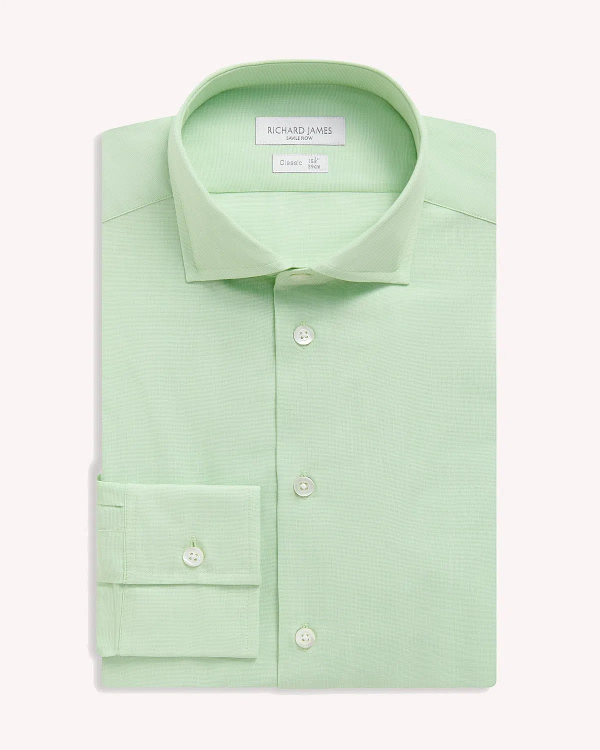 Richard James Poplin Shirt Green-MALFORD OF LONDON SAVILE ROW MENSWEAR OUTLET