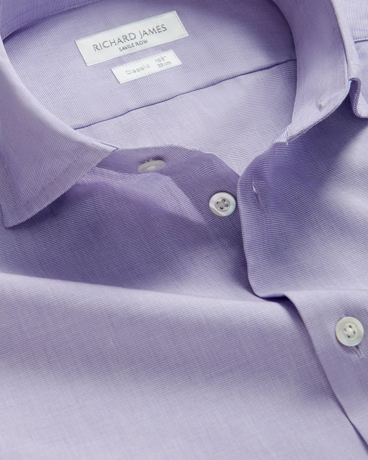 Richard James Poplin Shirt Lilac-MALFORD OF LONDON SAVILE ROW MENSWEAR OUTLET