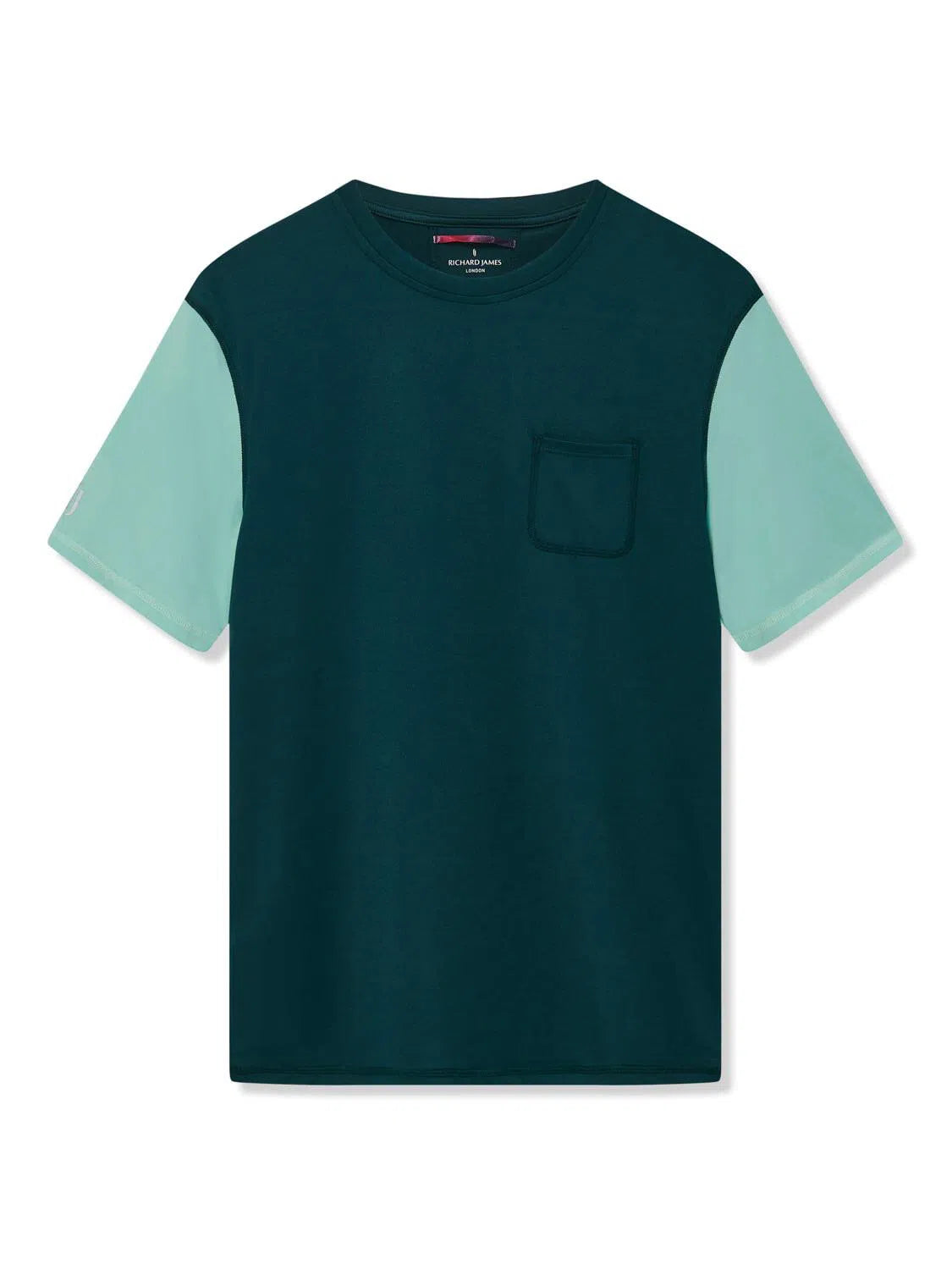 Richard James S/S Active Tee Arctic Blue/Aqua-MALFORD OF LONDON SAVILE ROW MENSWEAR OUTLET