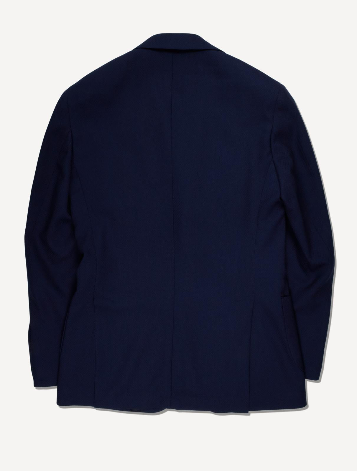 Richard James Single Breasted 2 Button Textured Weave Jacket Navy-MALFORD OF LONDON SAVILE ROW MENSWEAR OUTLET