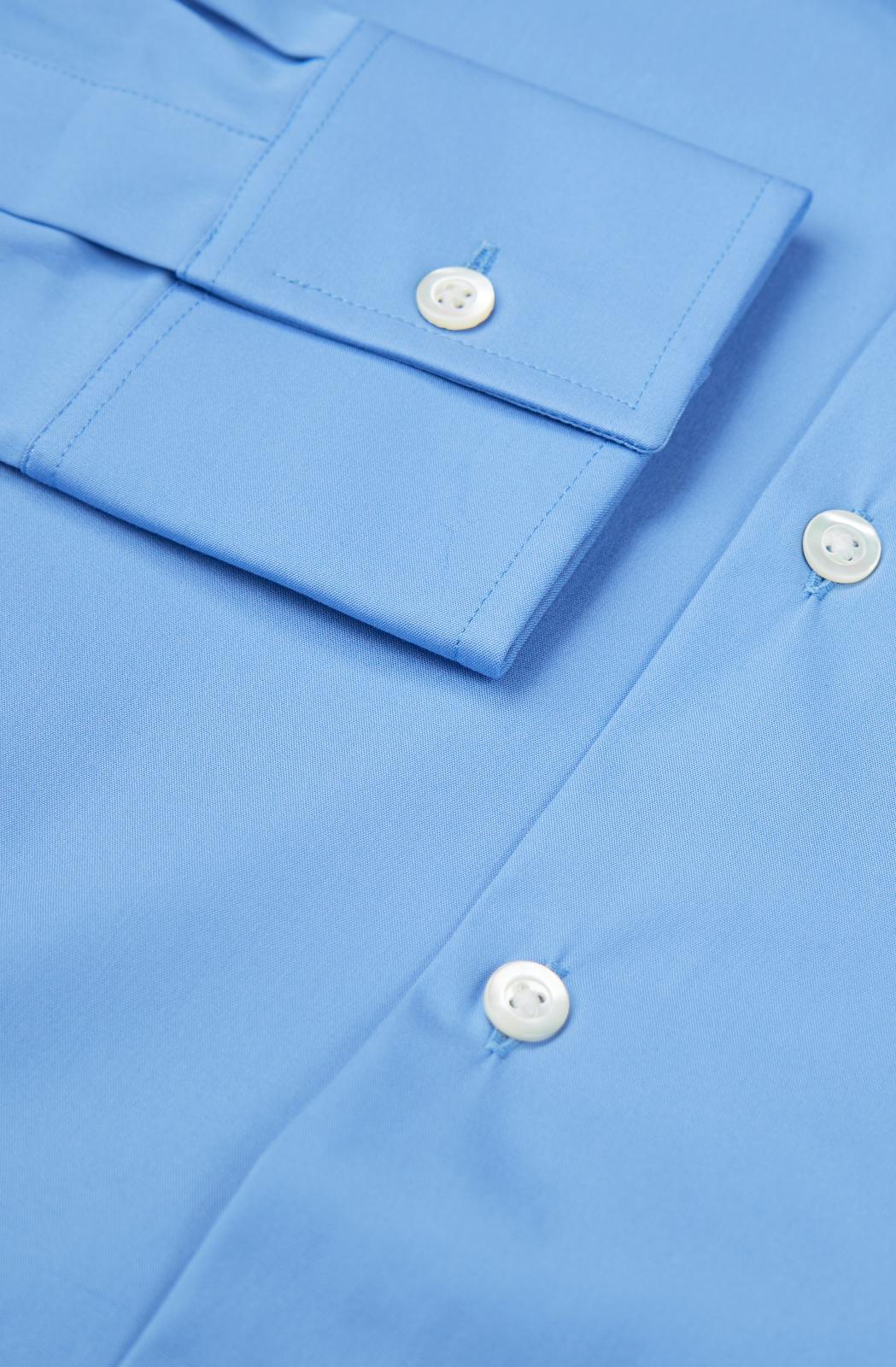 Richard James Tailored Fit Plain Poplin Shirt Royal Blue-MALFORD OF LONDON SAVILE ROW MENSWEAR OUTLET