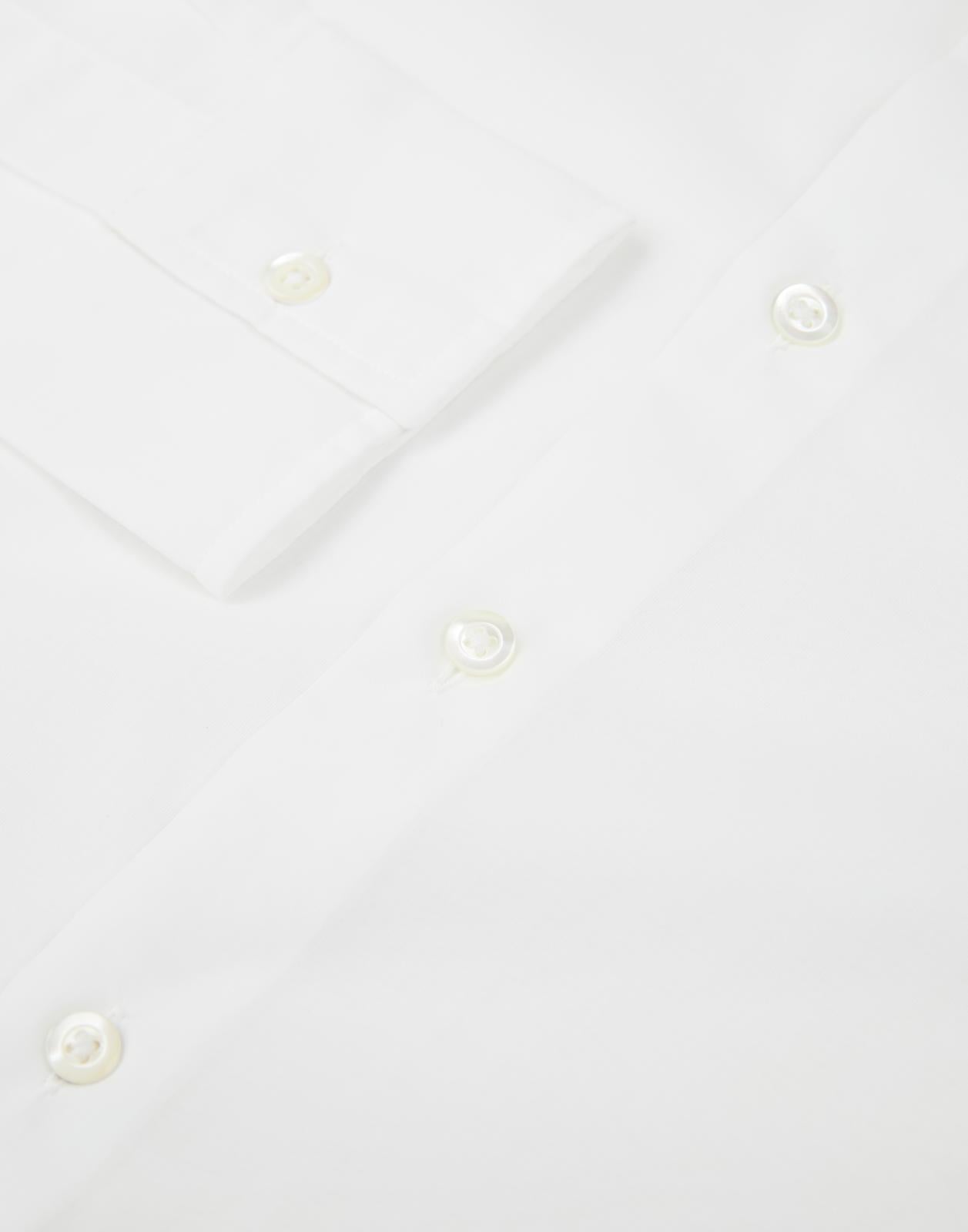 Richard James Tailored Fit Plain Poplin Shirt White-MALFORD OF LONDON SAVILE ROW MENSWEAR OUTLET