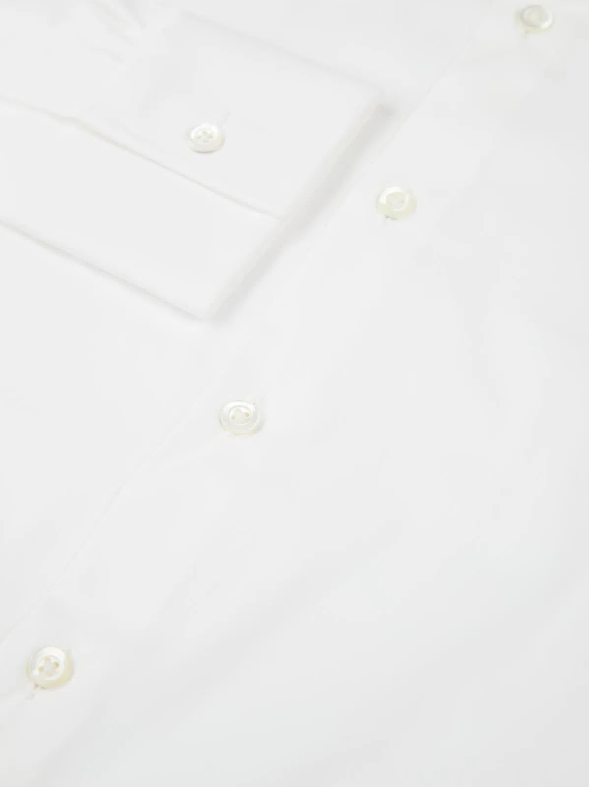 Richard James Tailored Fit Plain Poplin Stretch Shirt White-MALFORD OF LONDON SAVILE ROW MENSWEAR OUTLET