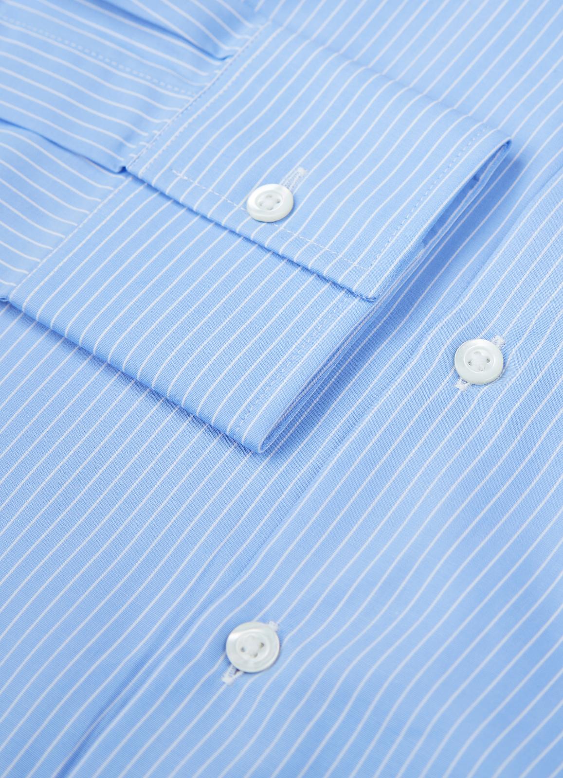 Richard James Tailored Fit Plain Shirt Blue/White-MALFORD OF LONDON SAVILE ROW MENSWEAR OUTLET