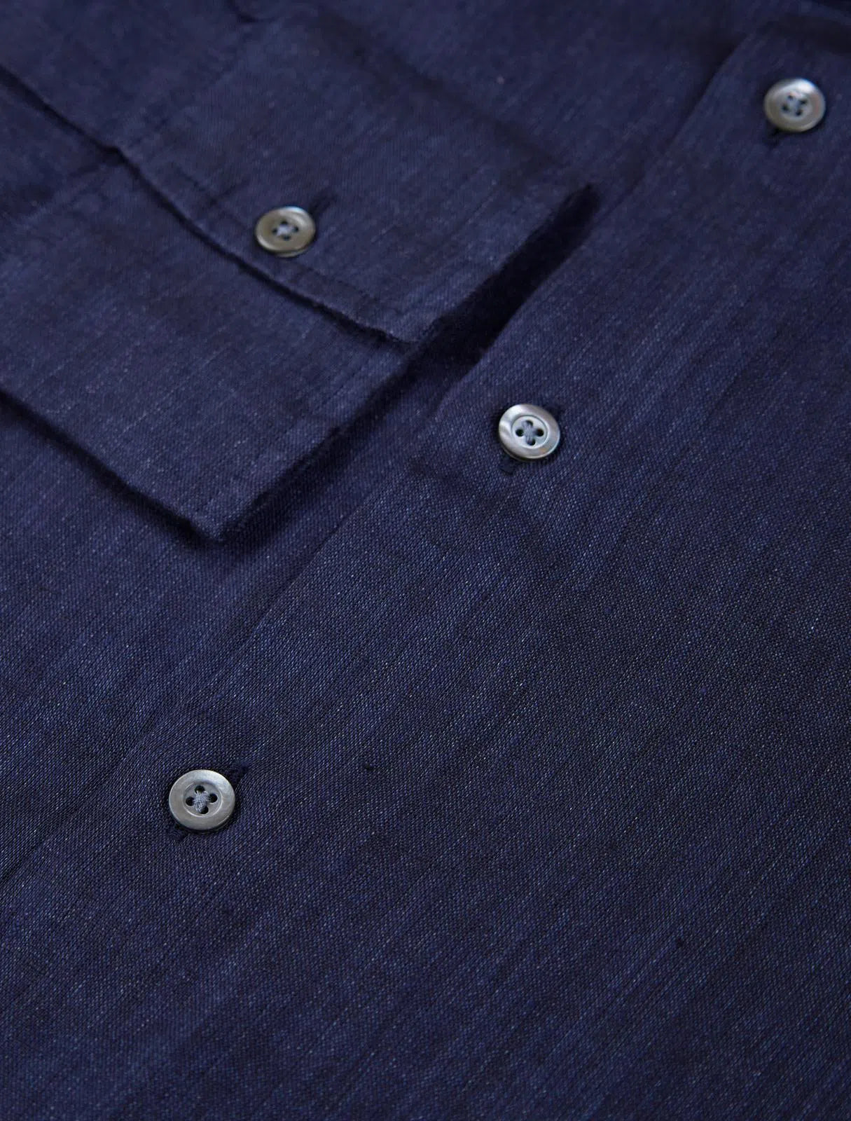 Richard James Tailored Fit Plain Shirt Dark Denim-MALFORD OF LONDON SAVILE ROW MENSWEAR OUTLET