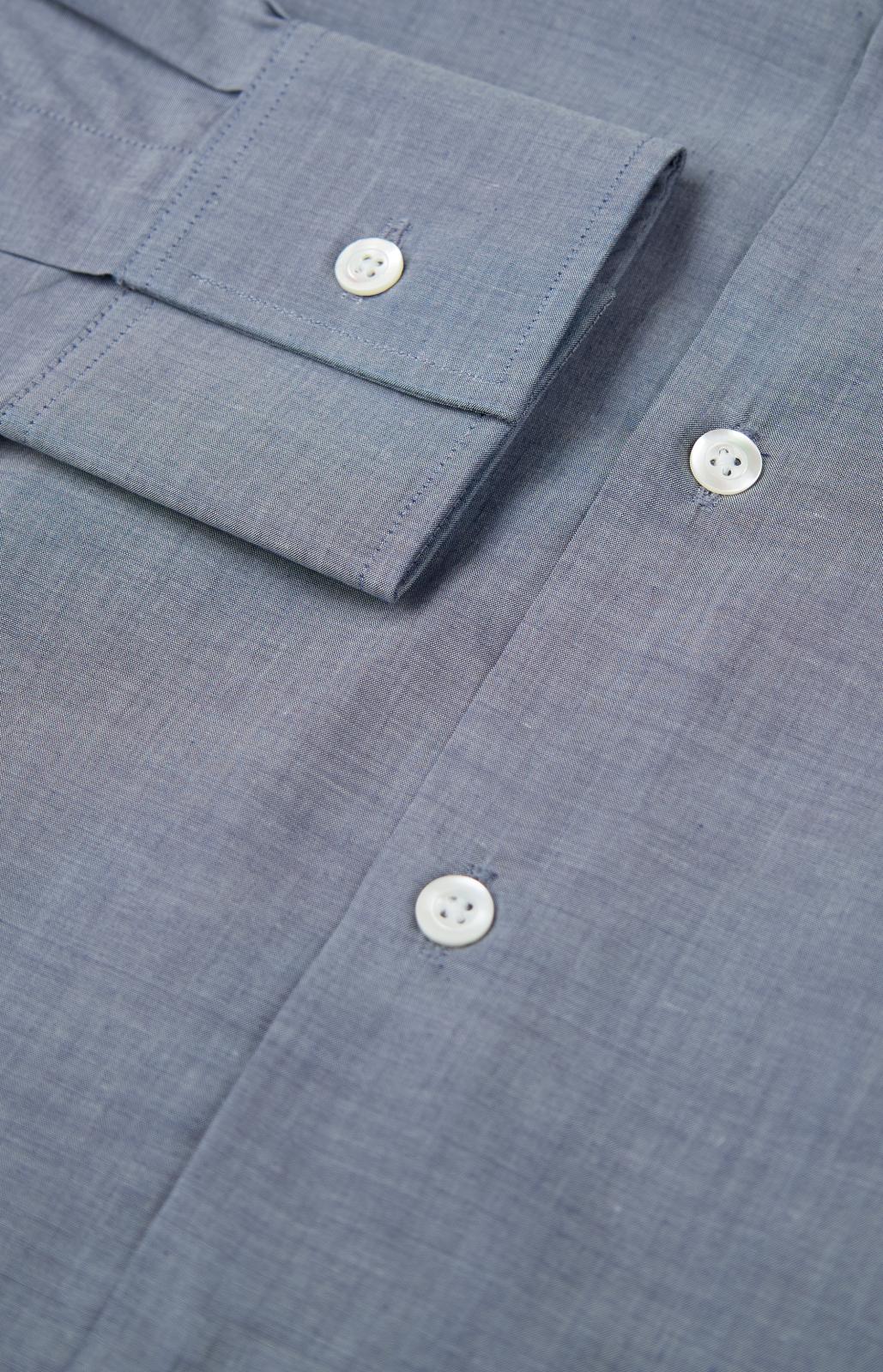 Richard James Tailored Fit Plain Shirt Denim-MALFORD OF LONDON SAVILE ROW MENSWEAR OUTLET