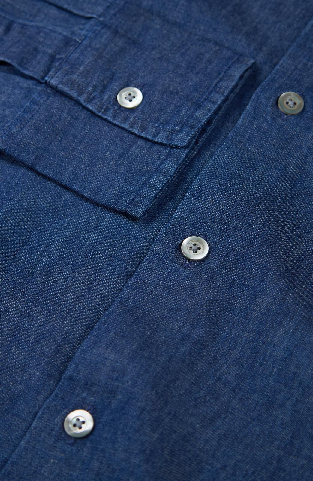 Richard James Tailored Fit Plain Shirt Denim-MALFORD OF LONDON SAVILE ROW MENSWEAR OUTLET