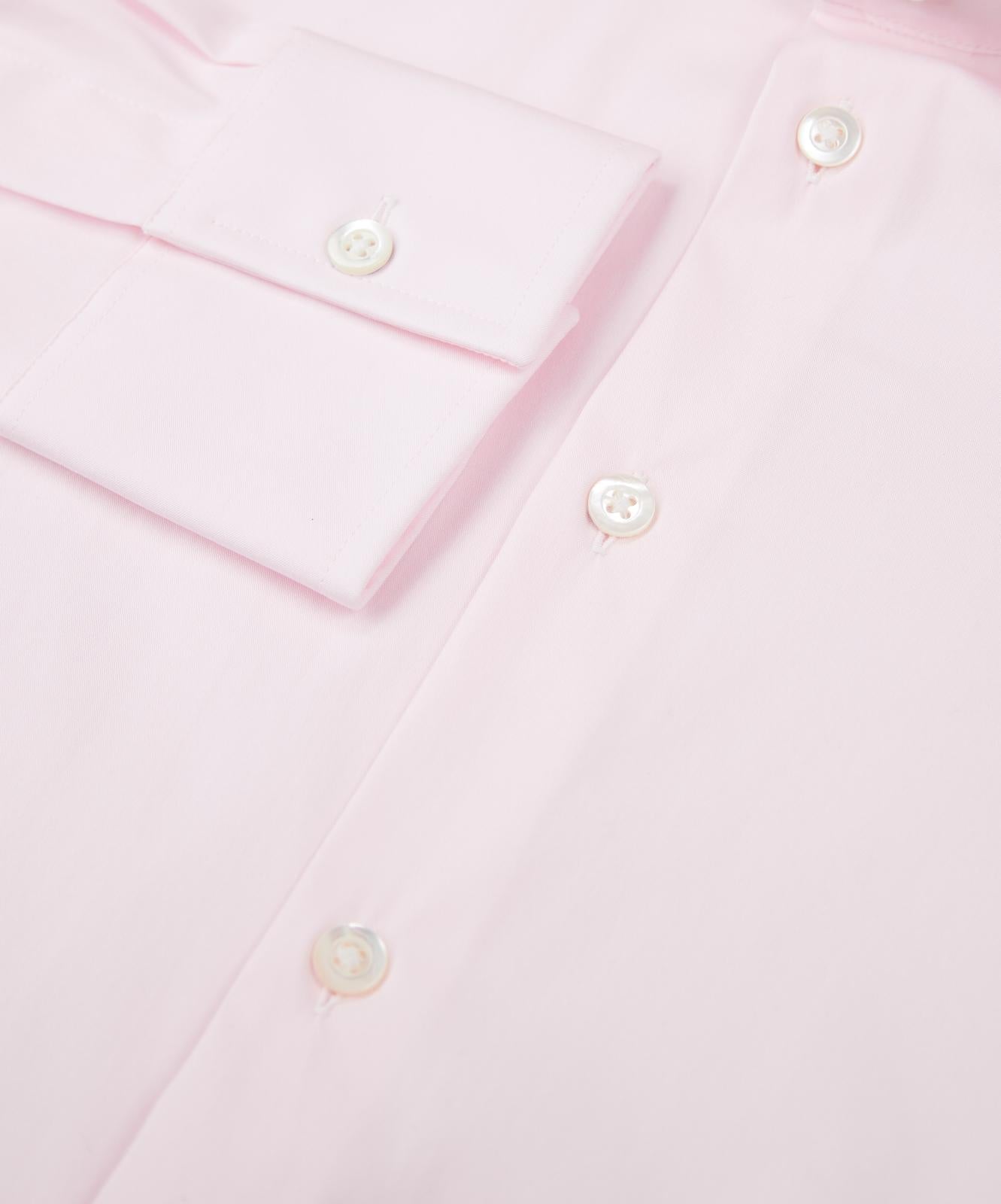 Richard James Tailored Fit Plain Shirt Pink-MALFORD OF LONDON SAVILE ROW MENSWEAR OUTLET