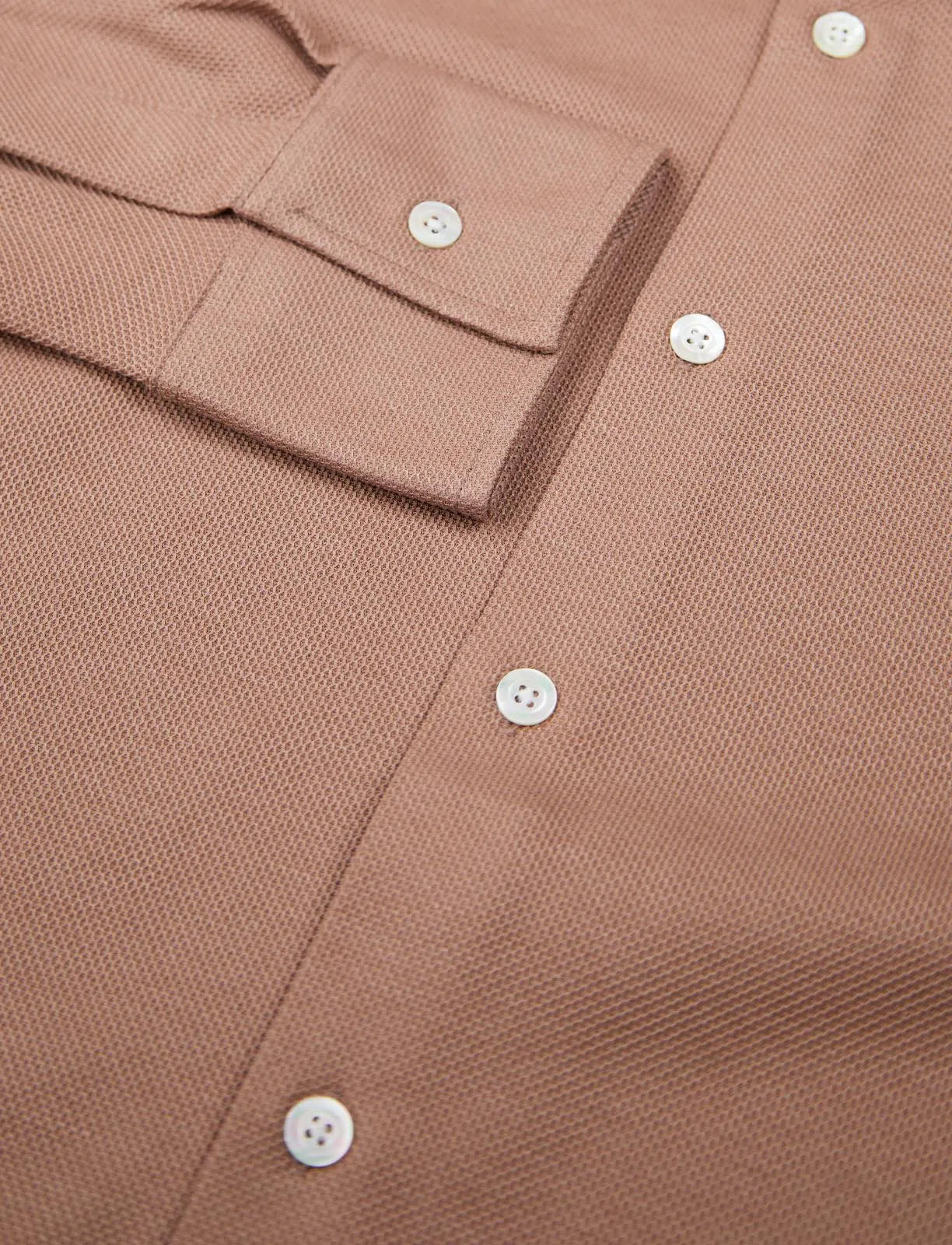 Richard James Tailored Fit Plain Textured Weave Shirt Beige-MALFORD OF LONDON SAVILE ROW MENSWEAR OUTLET