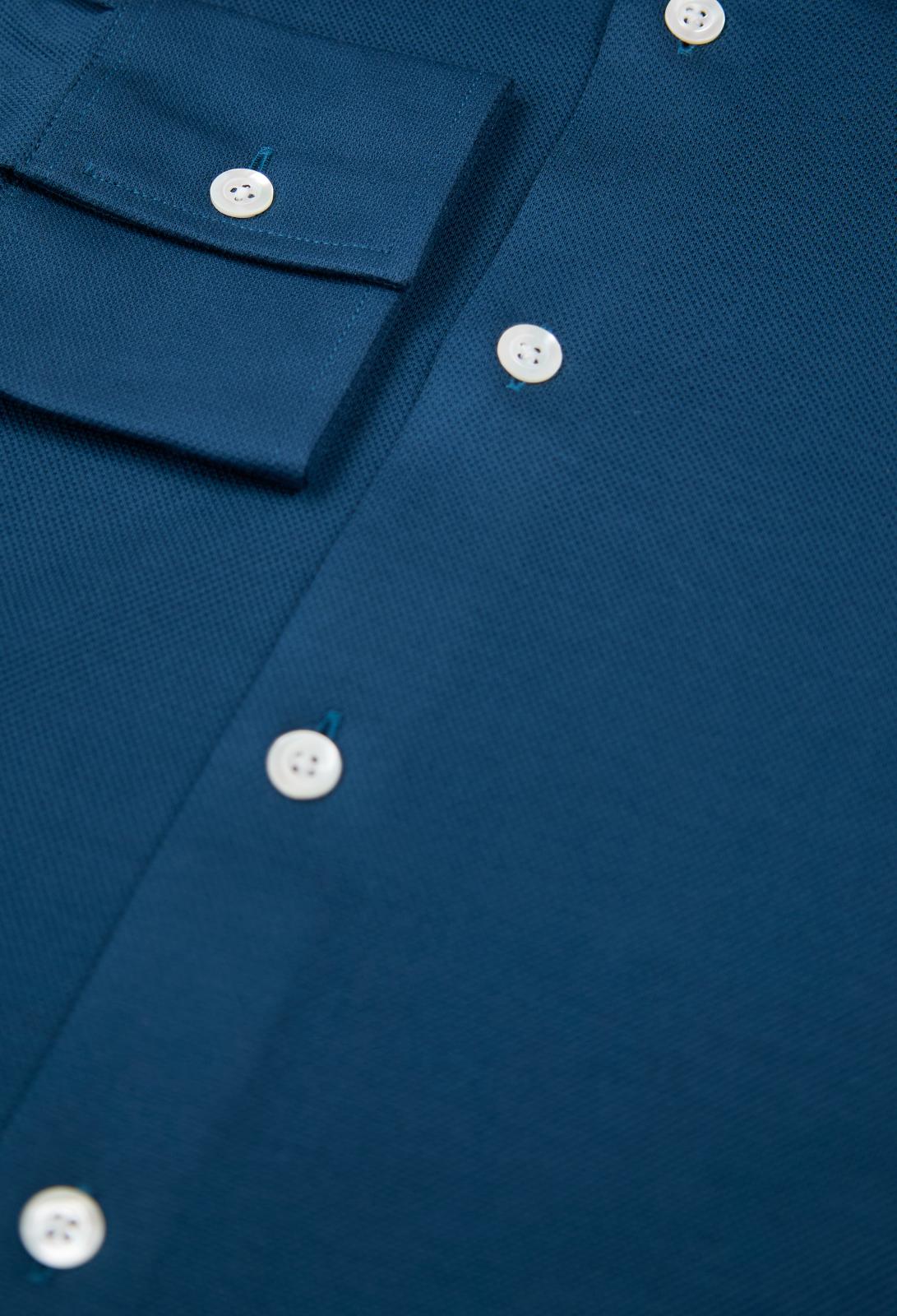 Richard James Tailored Fit Plain Textured Weave Shirt Navy-MALFORD OF LONDON SAVILE ROW MENSWEAR OUTLET