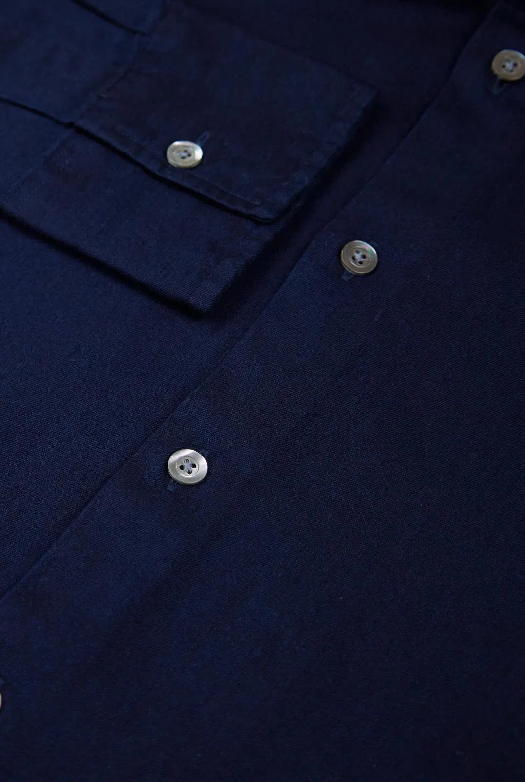 Richard James Tailored Fit Plain Twill Shirt Navy-MALFORD OF LONDON SAVILE ROW MENSWEAR OUTLET