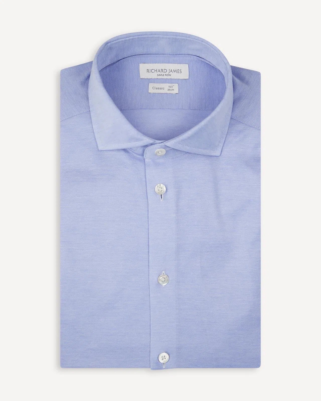 Richard James Tailored Fit Plain Twill Shirt Pink-MALFORD OF LONDON SAVILE ROW MENSWEAR OUTLET