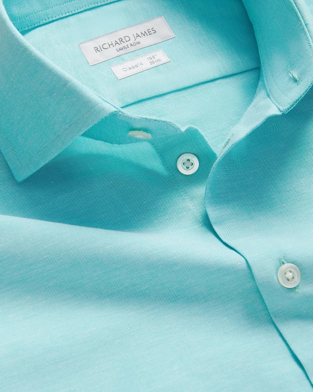 Richard James Textured Shirt Aqua-MALFORD OF LONDON SAVILE ROW MENSWEAR OUTLET