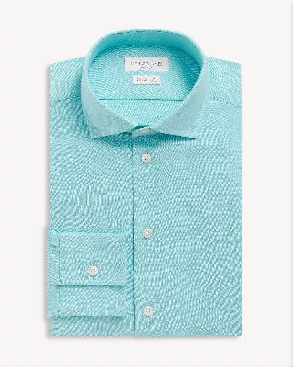 Richard James Textured Shirt Aqua-MALFORD OF LONDON SAVILE ROW MENSWEAR OUTLET