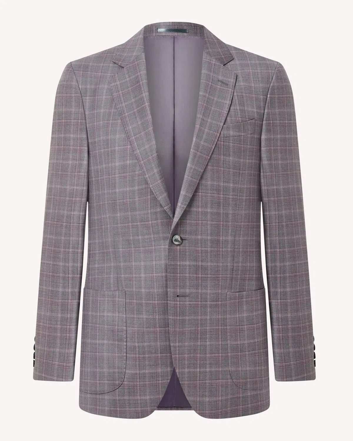 Richard James Window Check Jacket Grey Blue-MALFORD OF LONDON SAVILE ROW MENSWEAR OUTLET