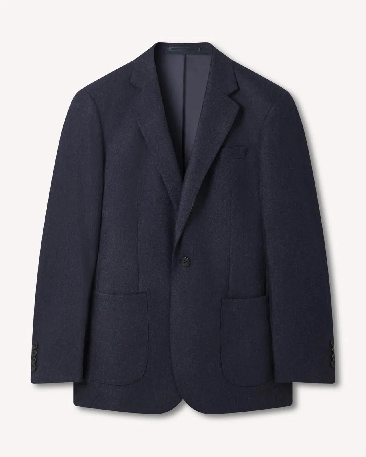 SB1 Flannel Jacket Navy Blue-MALFORD OF LONDON SAVILE ROW MENSWEAR OUTLET