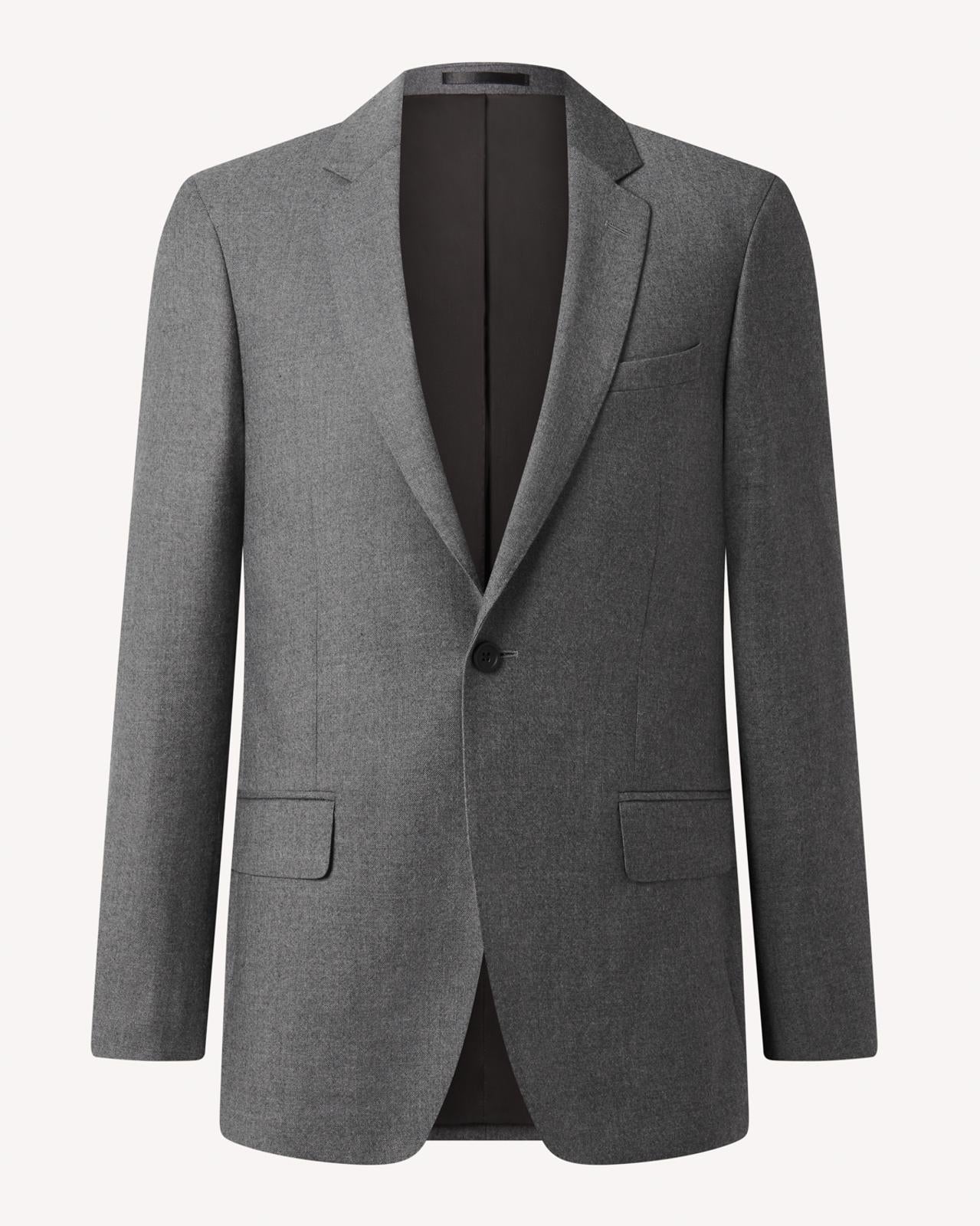 SB1 Flannel Suit Grey-MALFORD OF LONDON SAVILE ROW MENSWEAR OUTLET