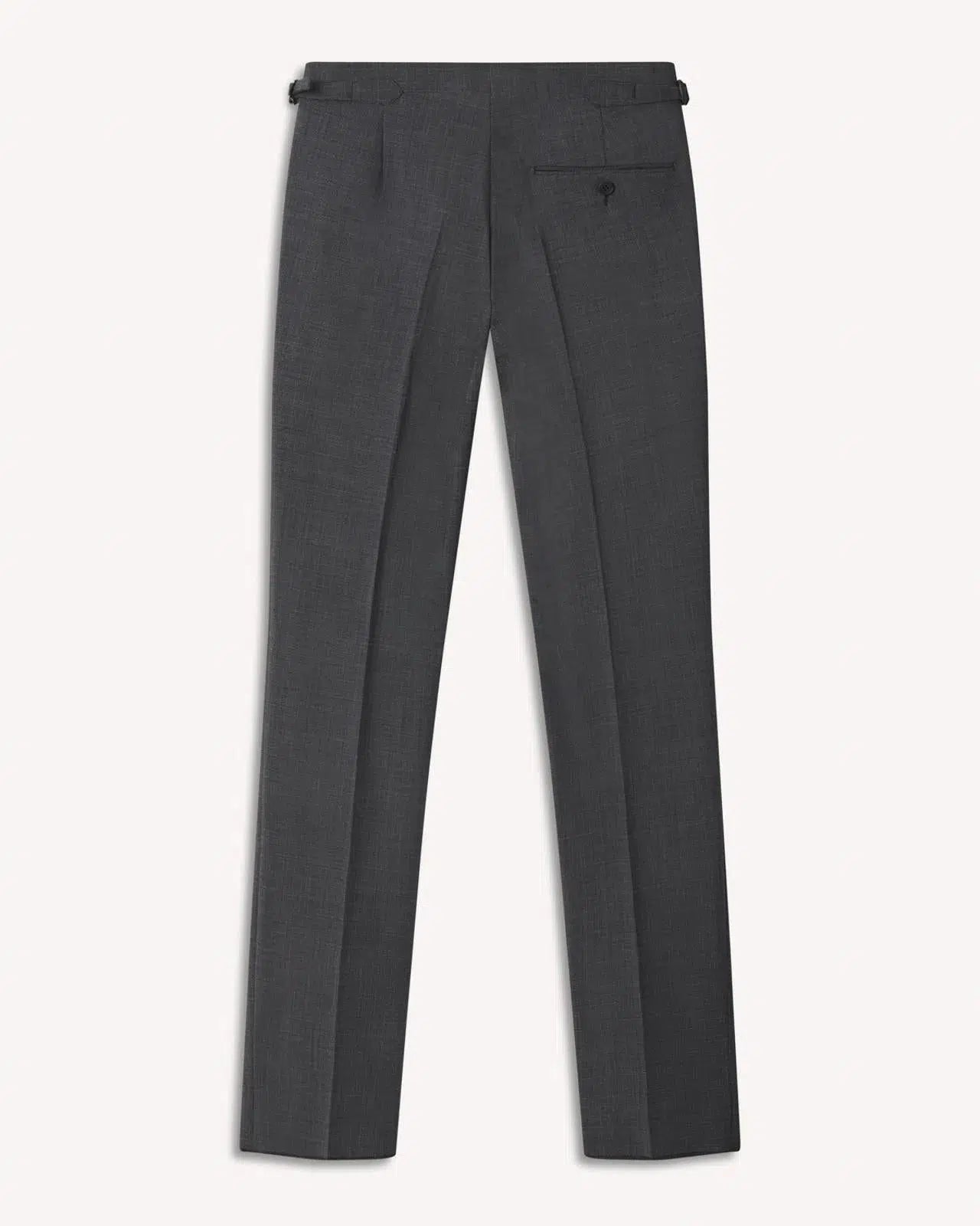 SB1 Weave Wool Suit Charcoal Grey-MALFORD OF LONDON SAVILE ROW MENSWEAR OUTLET