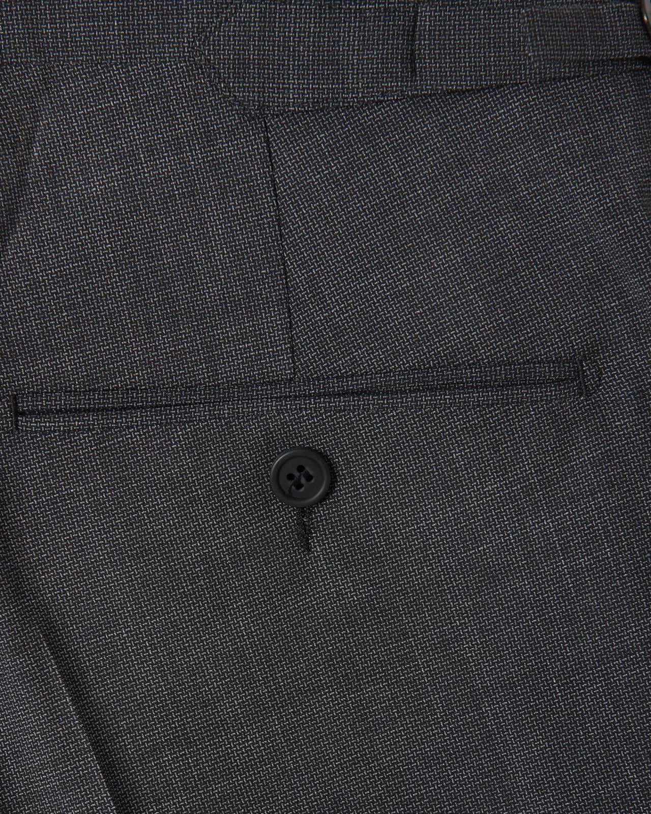 SB1 Weave Wool Suit Charcoal Grey-MALFORD OF LONDON SAVILE ROW MENSWEAR OUTLET