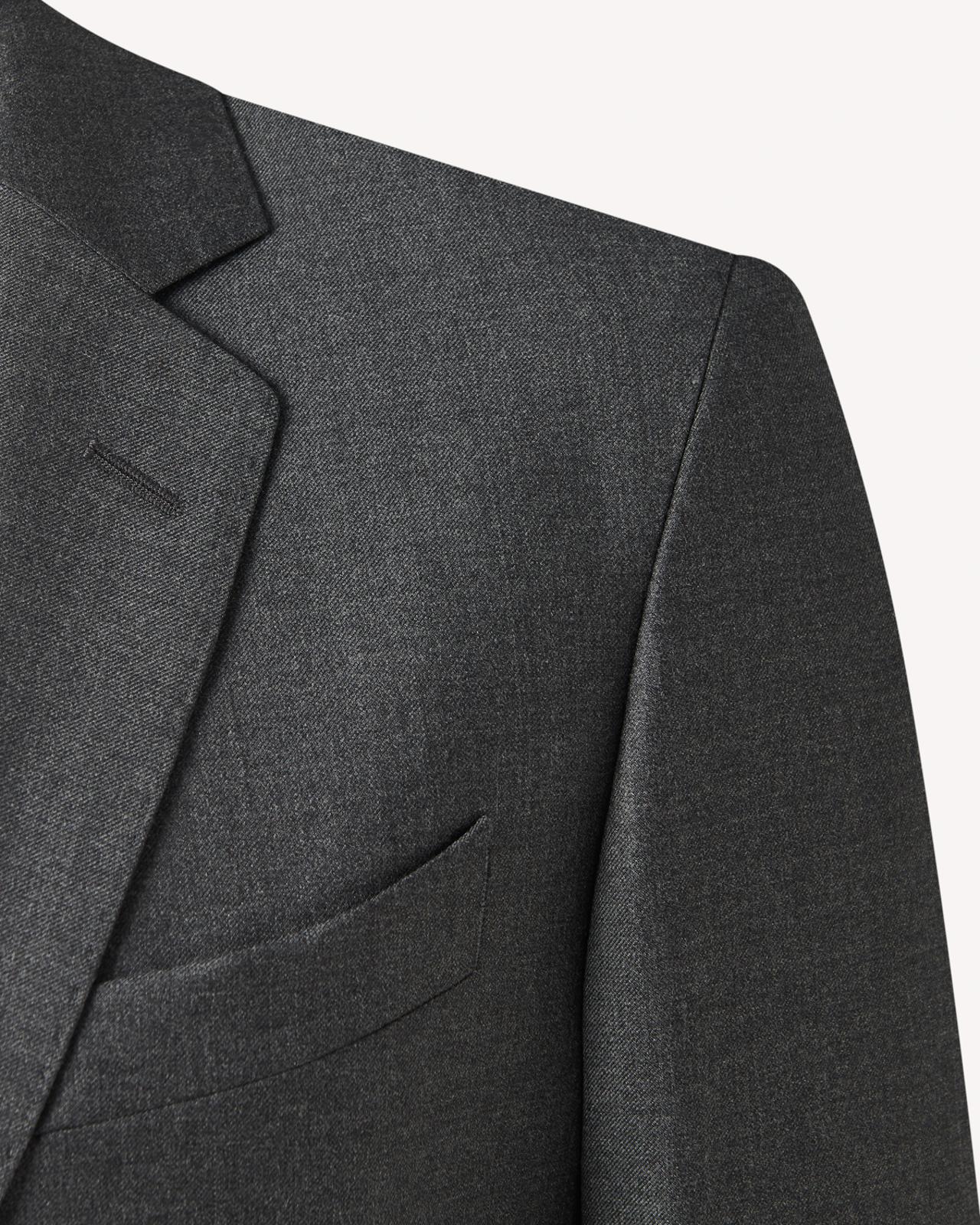 SB1 Wool Jacket Charcoal Grey-MALFORD OF LONDON SAVILE ROW MENSWEAR OUTLET