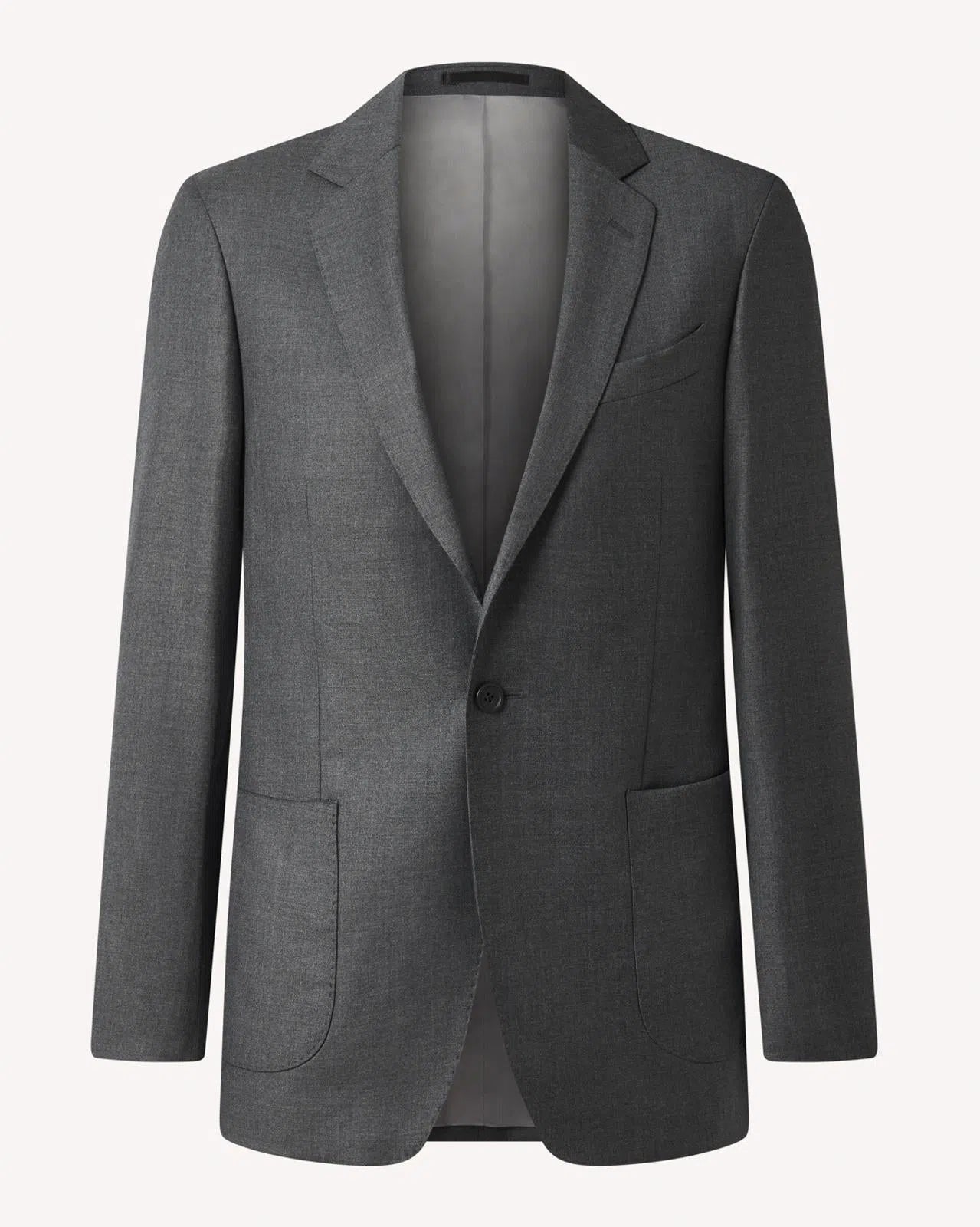 SB1 Wool Jacket Charcoal Grey-MALFORD OF LONDON SAVILE ROW MENSWEAR OUTLET