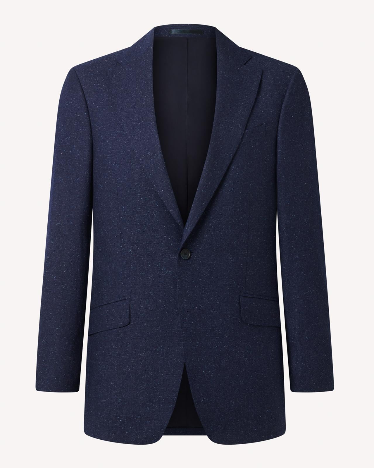 SB2 Single Breasted Cashmere Mix Suit Blue Flec-MALFORD OF LONDON SAVILE ROW MENSWEAR OUTLET