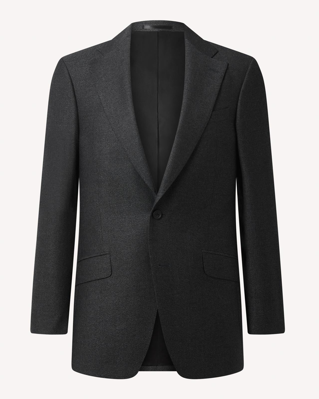 SB2 Single Breasted Suit Grey Flec-MALFORD OF LONDON SAVILE ROW MENSWEAR OUTLET