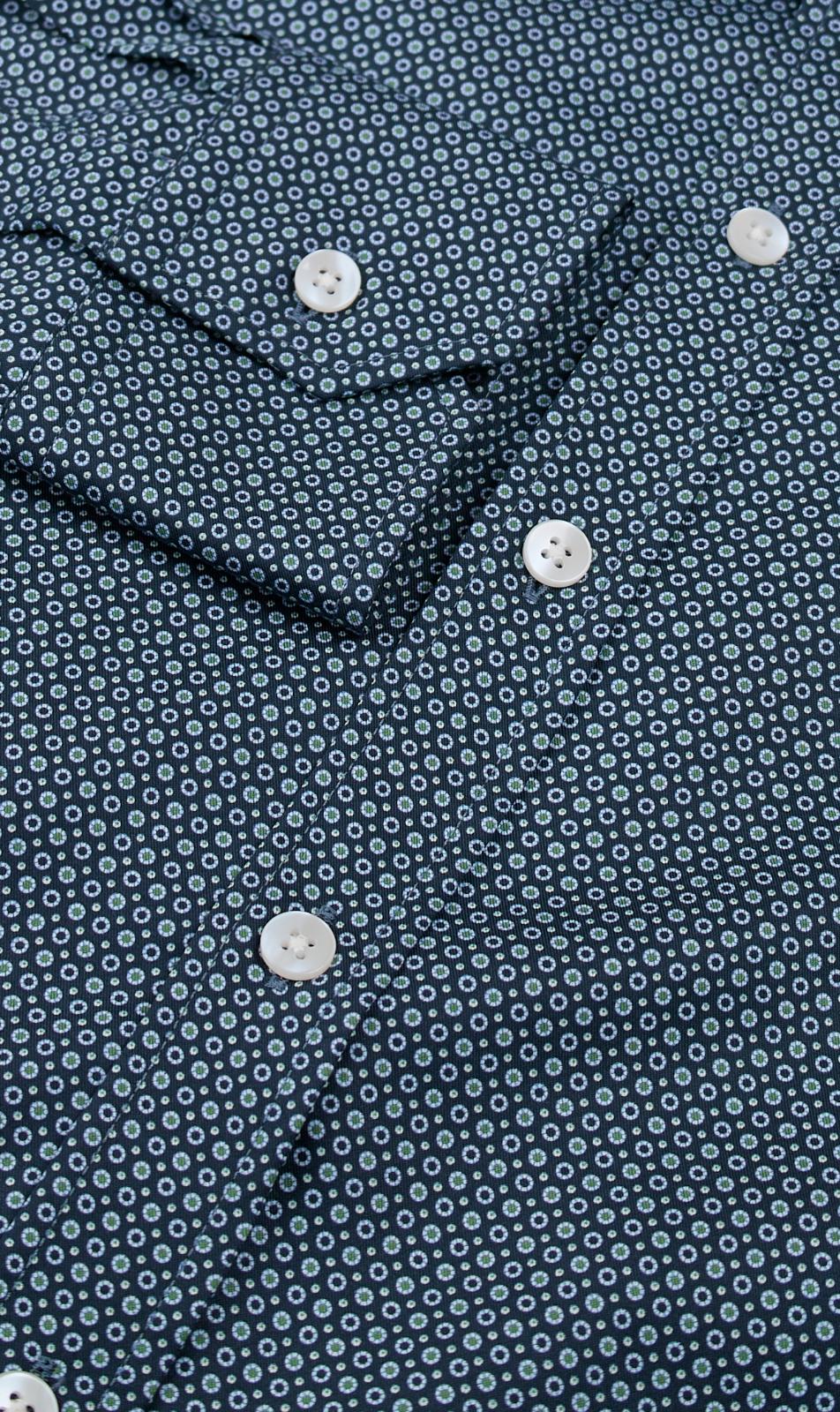 Simon Carter Tailored Fit Geo Circle Shirt Navy-MALFORD OF LONDON SAVILE ROW MENSWEAR OUTLET