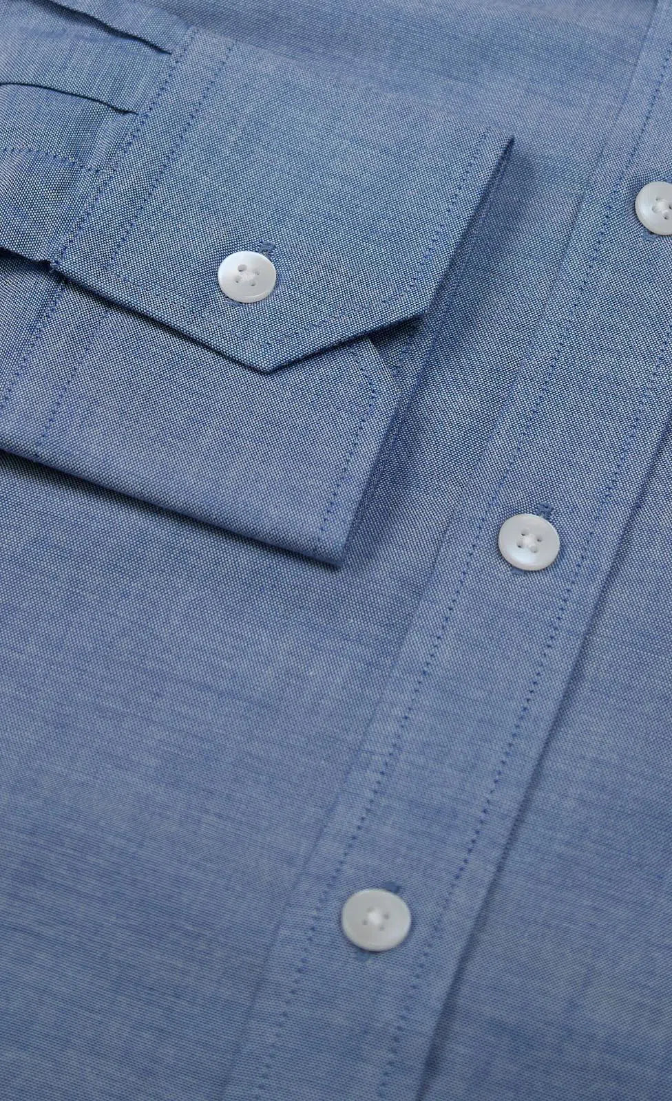 Simon Carter Tailored Fit Plain Shirt Blue-MALFORD OF LONDON SAVILE ROW MENSWEAR OUTLET