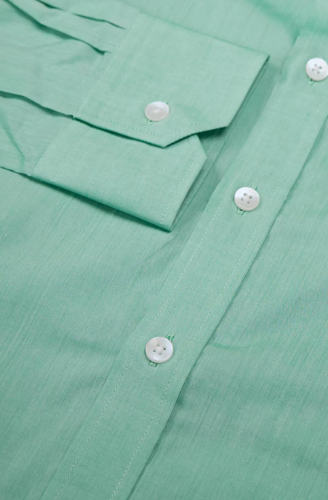 Simon Carter Tailored Fit Plain Shirt Green-MALFORD OF LONDON SAVILE ROW MENSWEAR OUTLET