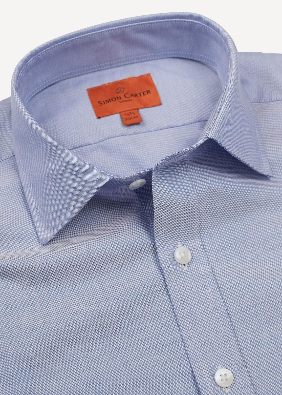 Simon Carter Tailored Fit Shirt Sky-MALFORD OF LONDON SAVILE ROW MENSWEAR OUTLET