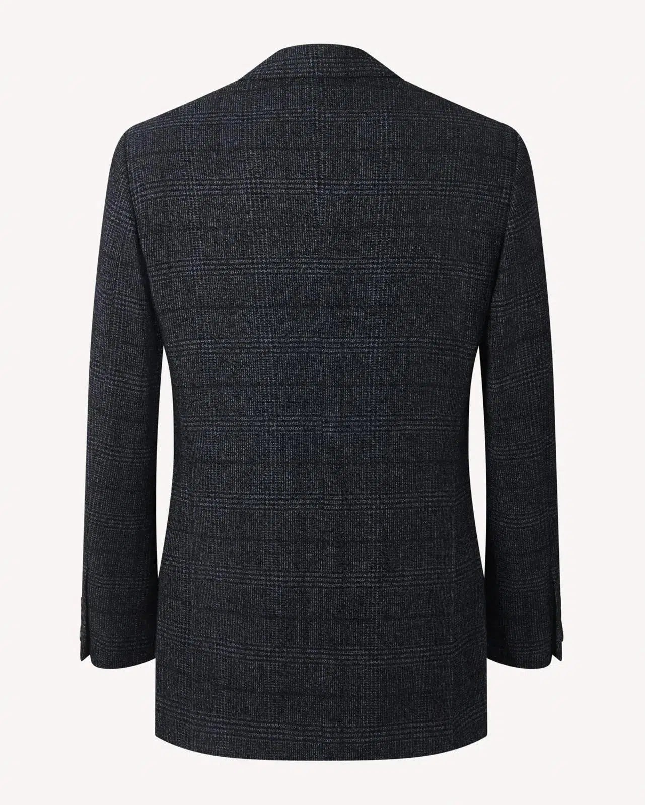 Single Breasted POW Textured Wool Jacket Navy-MALFORD OF LONDON SAVILE ROW MENSWEAR OUTLET