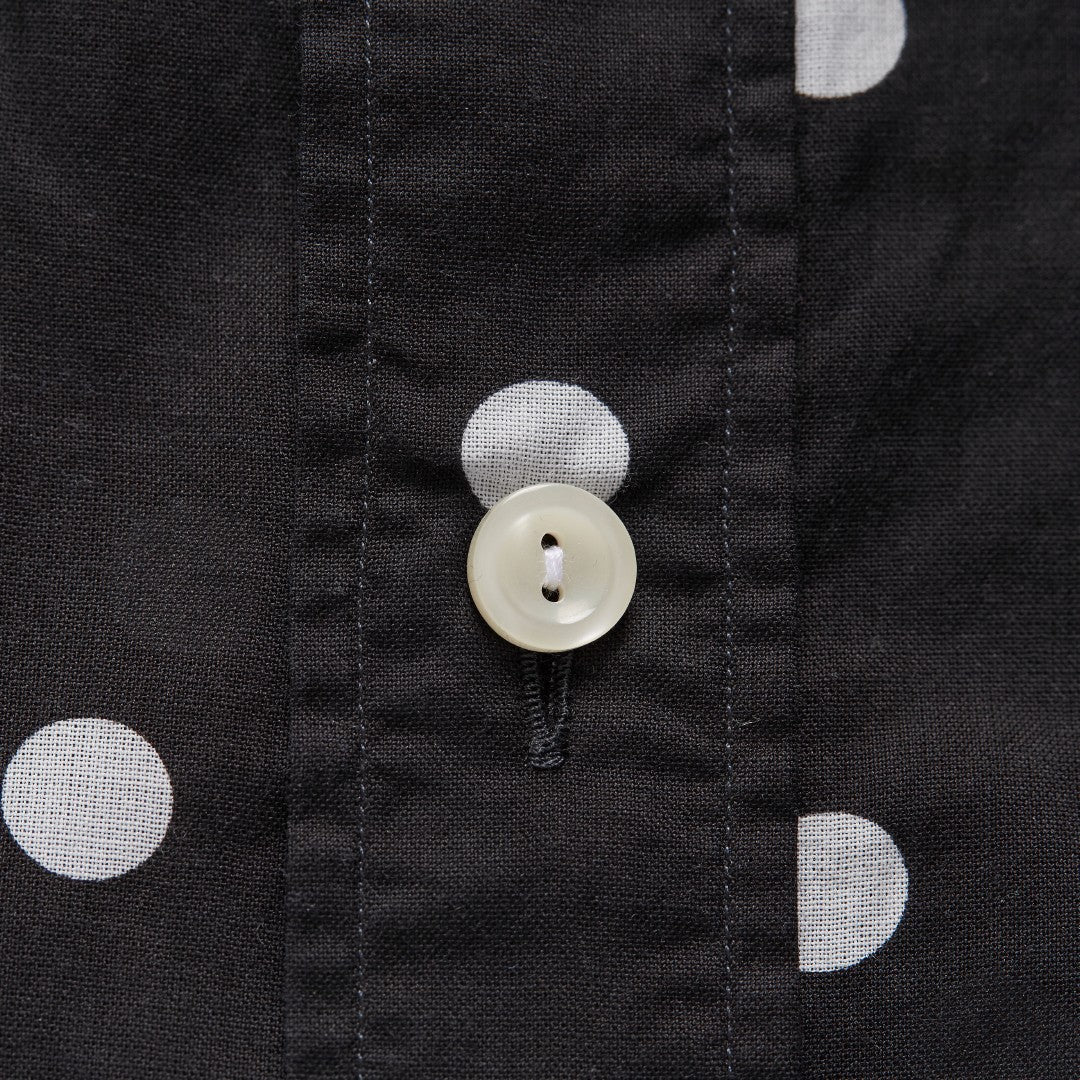 Slim Fit Black Polka Dot Shirt-MALFORD OF LONDON SAVILE ROW MENSWEAR OUTLET