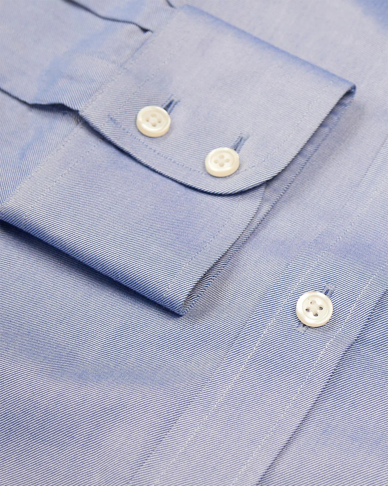 Slim Fit Mid Blue Shirt-MALFORD OF LONDON SAVILE ROW MENSWEAR OUTLET