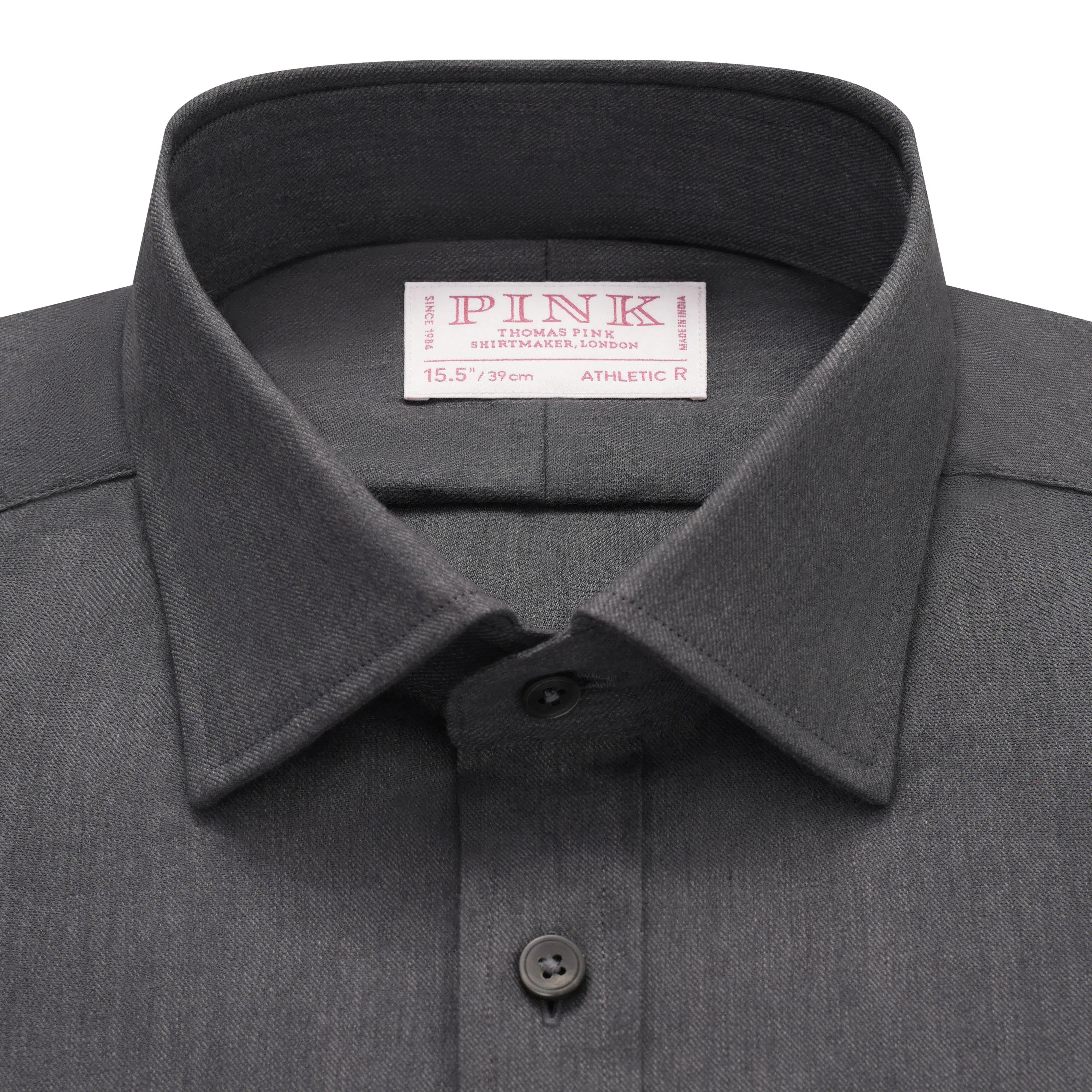 Thomas Pink Athletic Fit Formal Brushed Cotton Twill Shirt-MALFORD OF LONDON SAVILE ROW MENSWEAR OUTLET