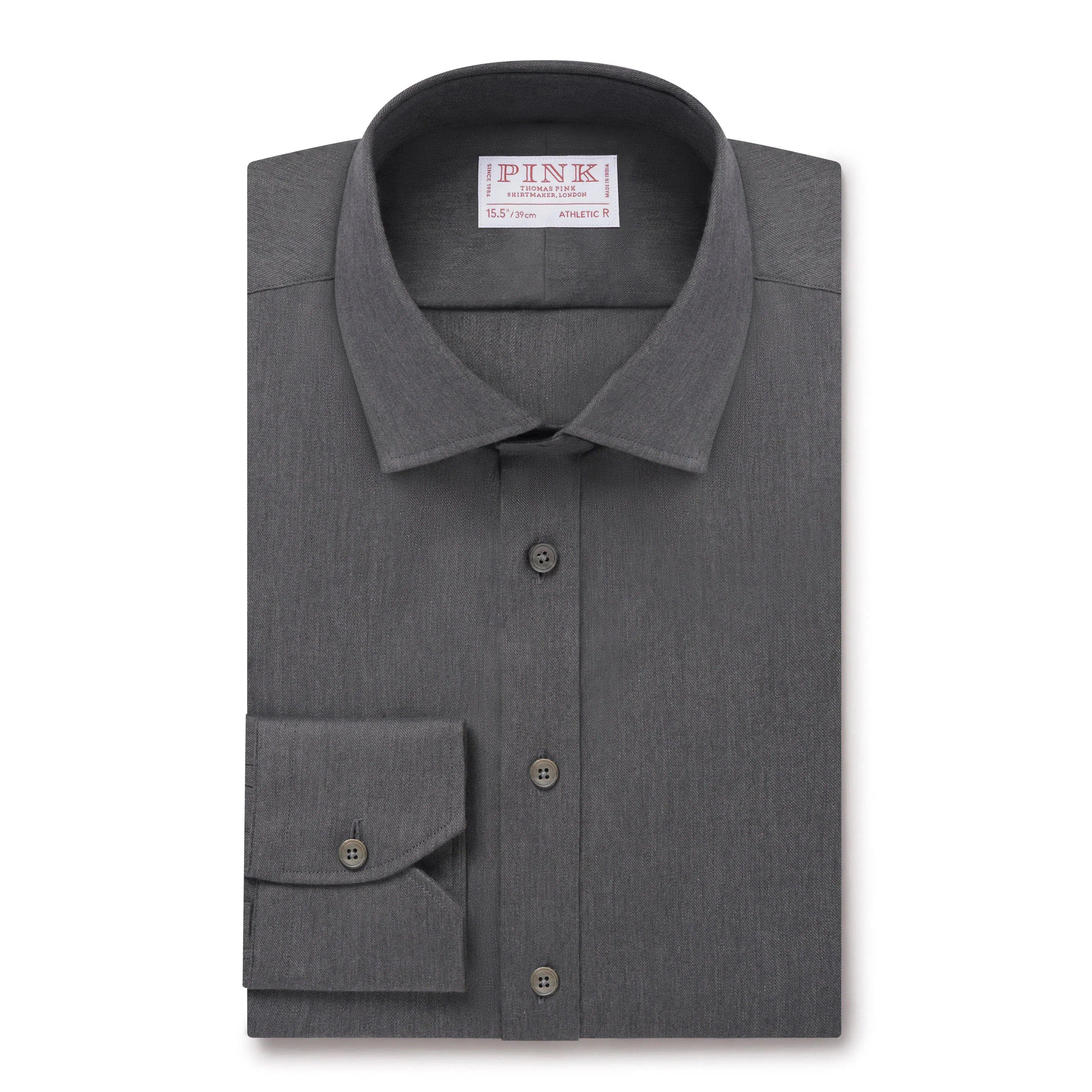 Thomas Pink Athletic Fit Formal Brushed Cotton Twill Shirt-MALFORD OF LONDON SAVILE ROW MENSWEAR OUTLET