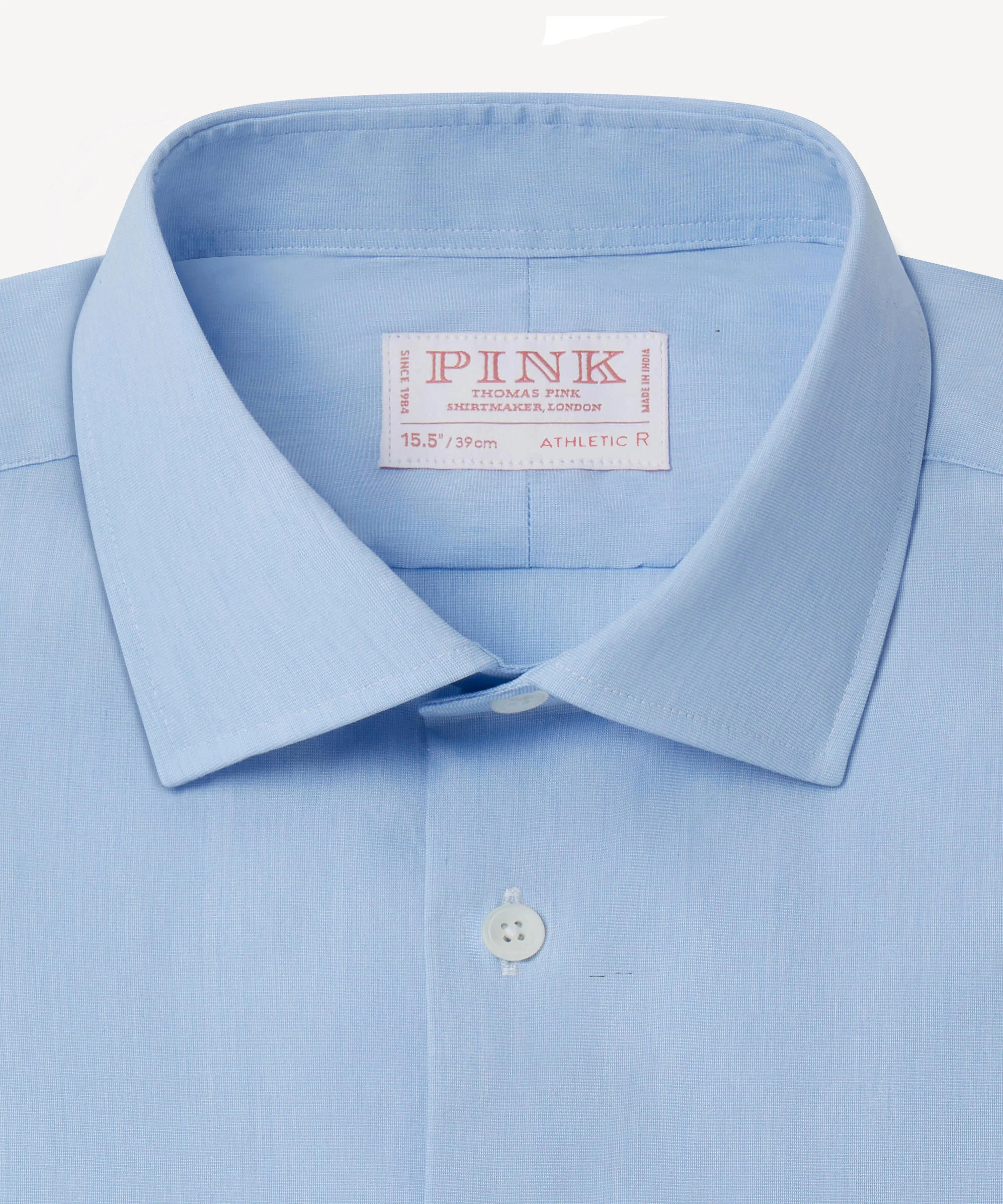 Thomas Pink Athletic Fit Formal End on End Shirt-MALFORD OF LONDON SAVILE ROW MENSWEAR OUTLET