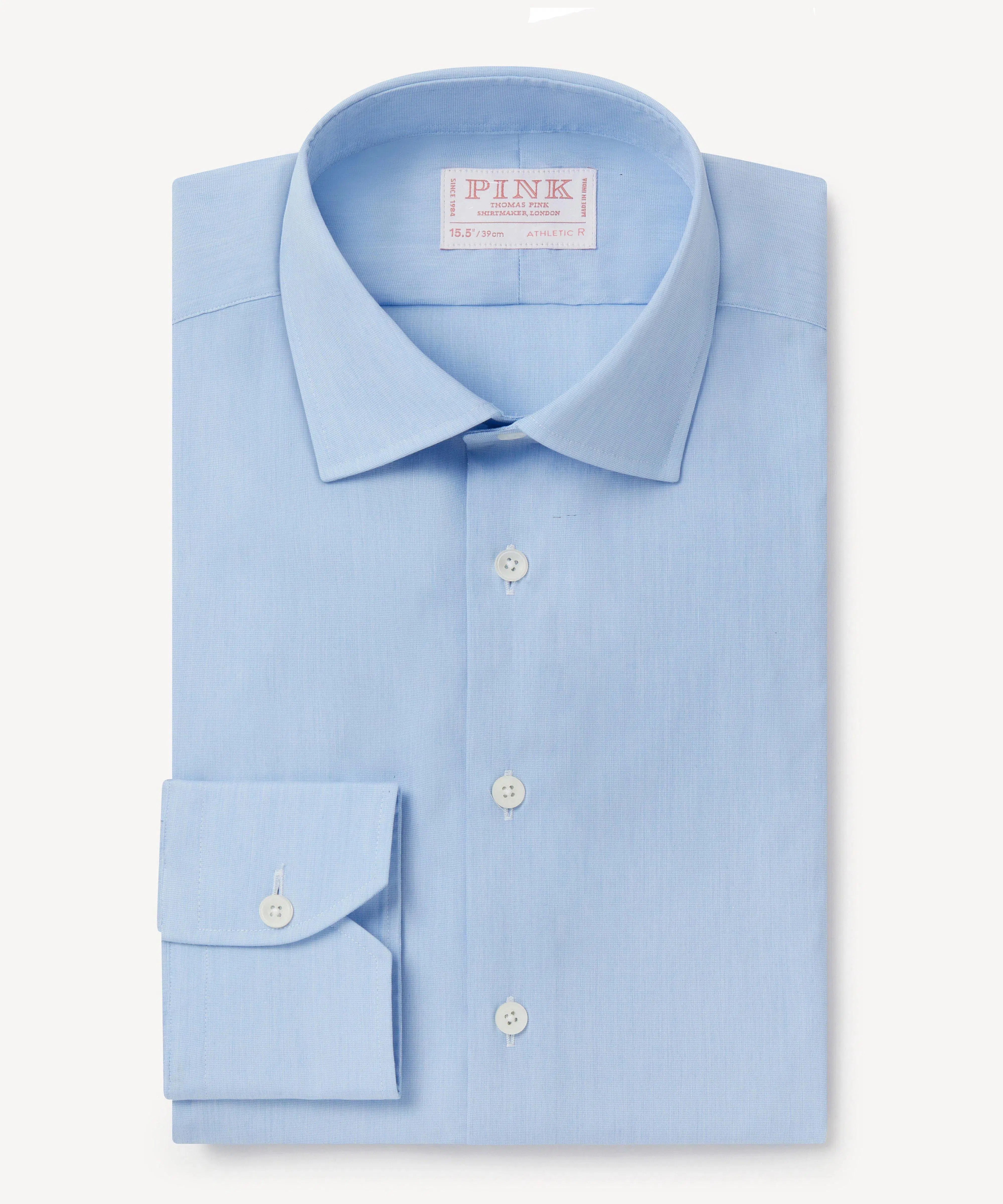 Thomas Pink Athletic Fit Formal End on End Shirt-MALFORD OF LONDON SAVILE ROW MENSWEAR OUTLET