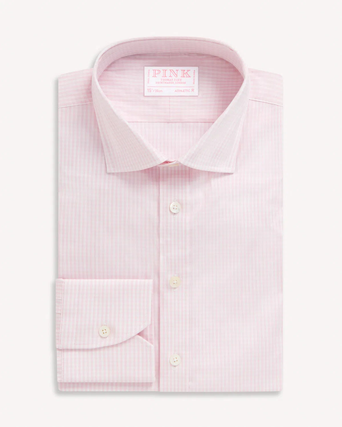 Thomas Pink Athletic Fit Formal Gingham Check Shirt Pink-MALFORD OF LONDON SAVILE ROW MENSWEAR OUTLET