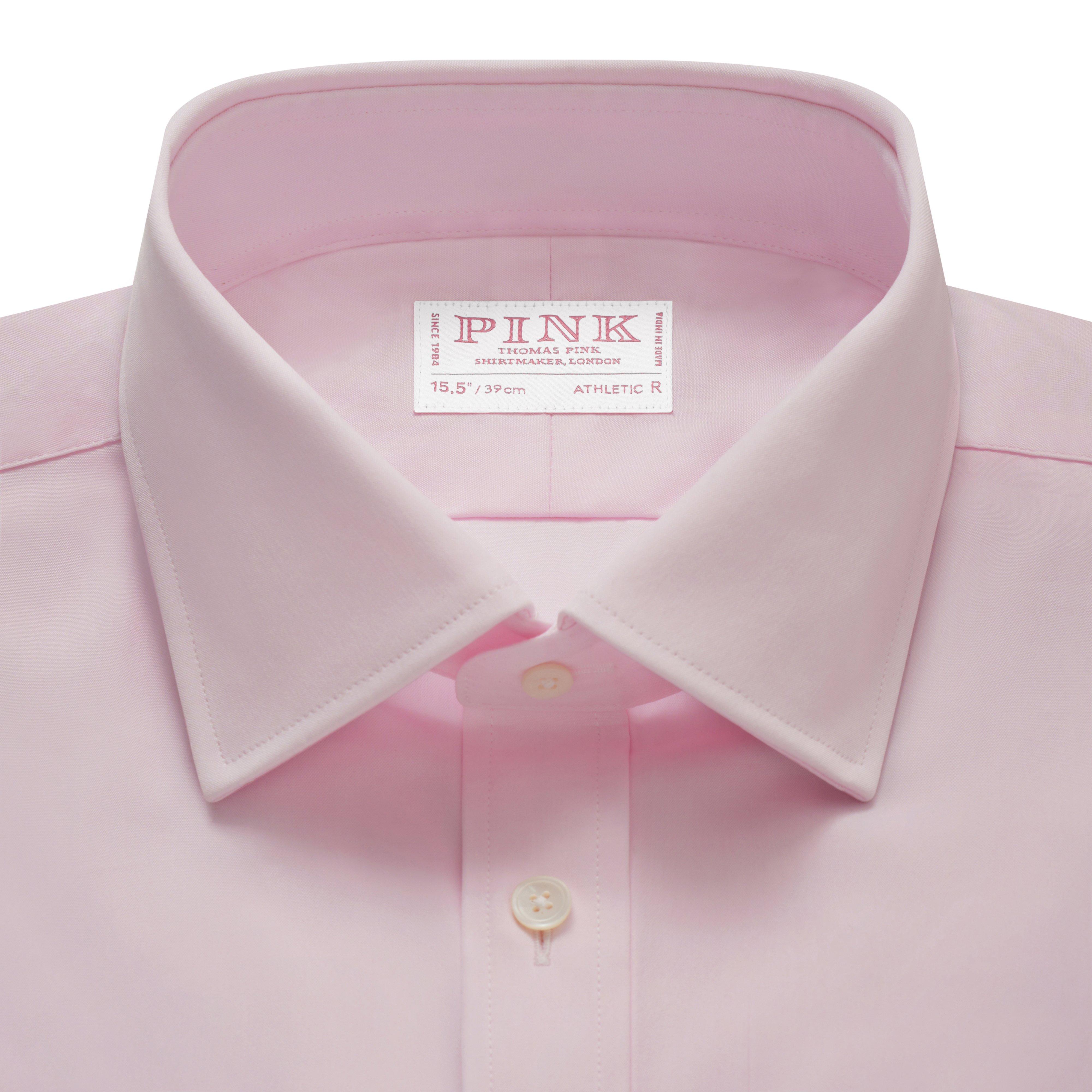 Thomas Pink Athletic Fit Formal Plain Poplin Shirt Pink-MALFORD OF LONDON SAVILE ROW MENSWEAR OUTLET