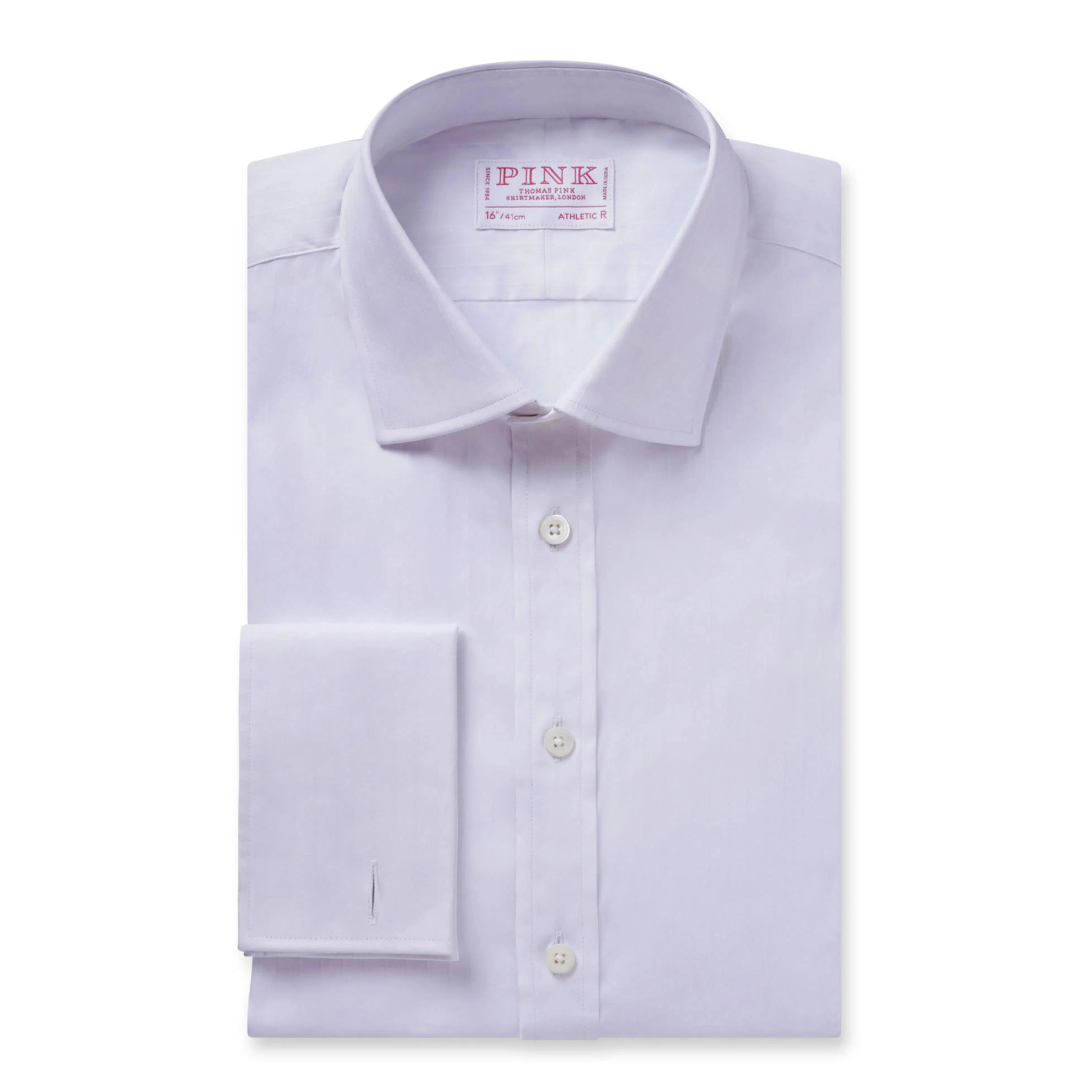 Thomas Pink Athletic Fit Formal Tonal Stripe Shirt White-MALFORD OF LONDON SAVILE ROW MENSWEAR OUTLET