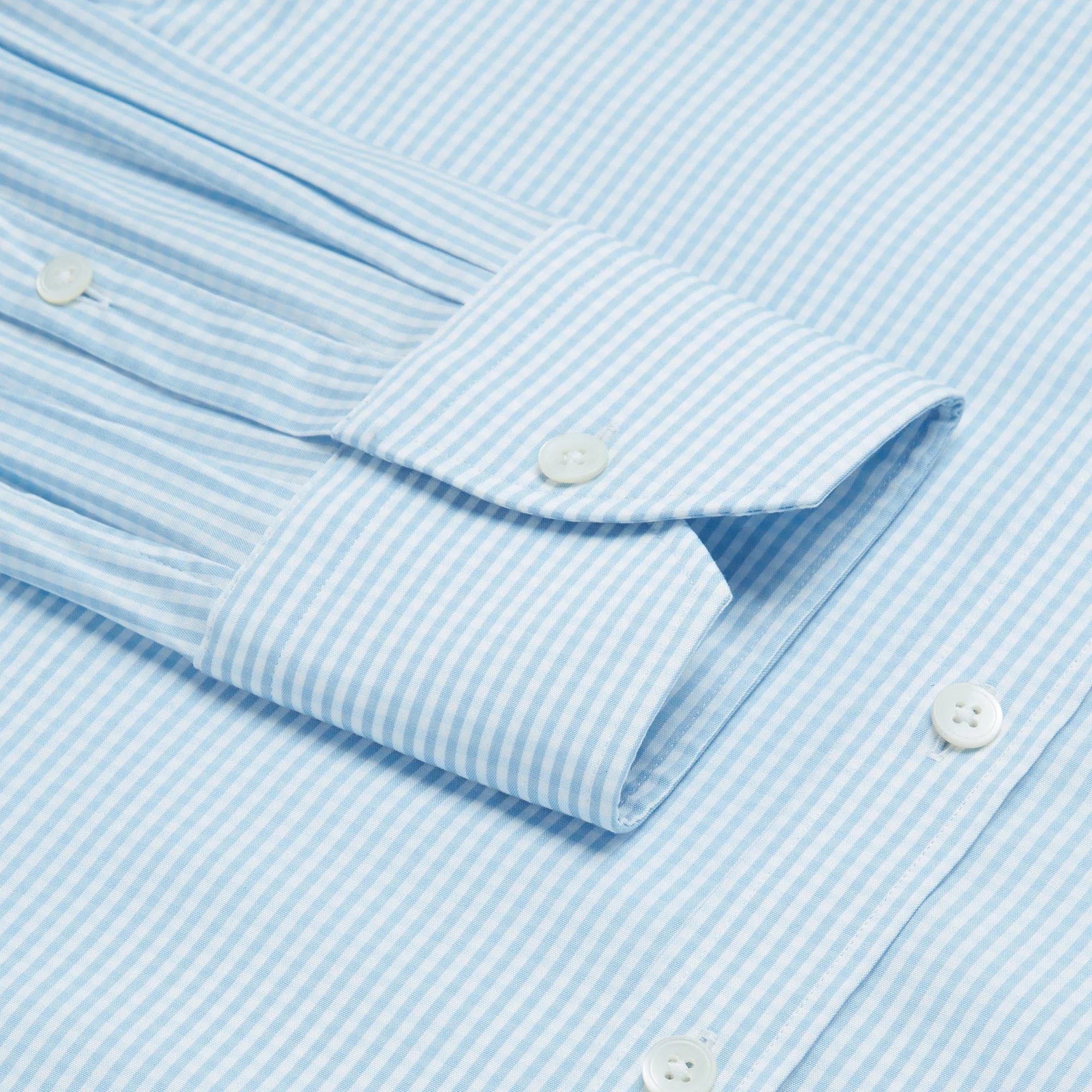 Thomas Pink Athletic Fit Stretch Poplin Gingham Check Shirt Pale Blue/White-MALFORD OF LONDON SAVILE ROW MENSWEAR OUTLET