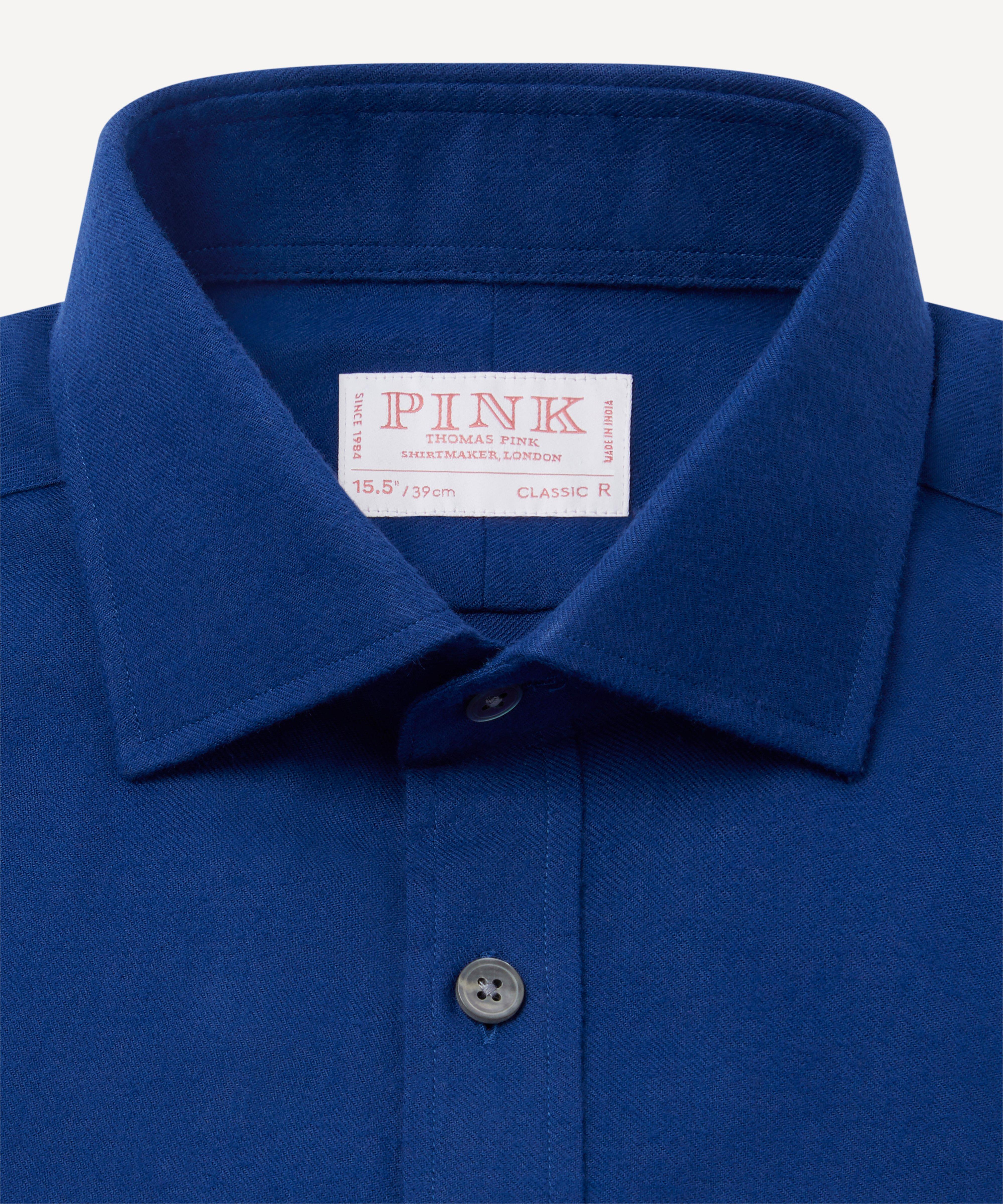 Thomas Pink Classic Fit Formal Brushed Cotton Twill Shirt-MALFORD OF LONDON SAVILE ROW MENSWEAR OUTLET