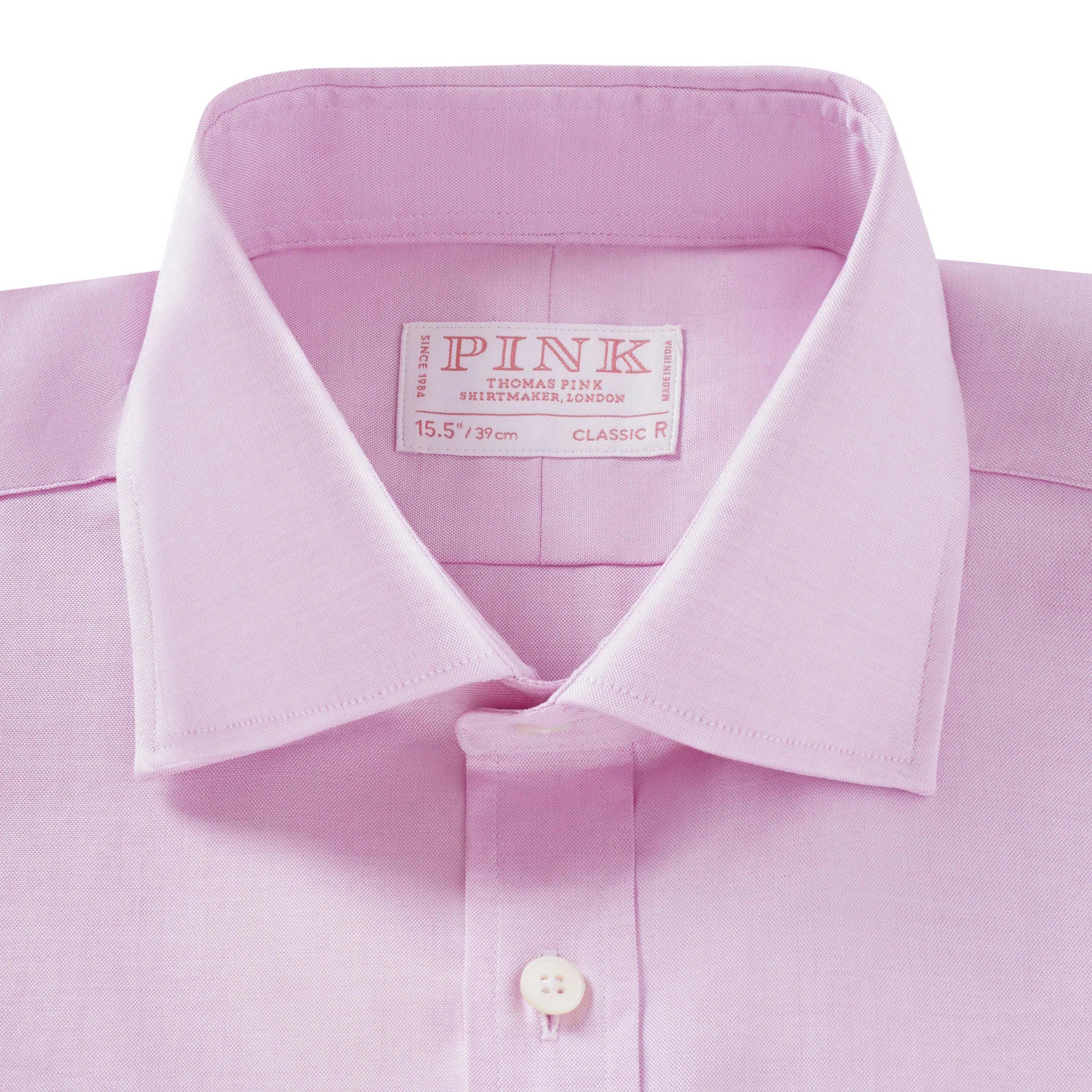 Thomas Pink Classic Fit Formal Cambridge Cotton Shirt Pink/White-MALFORD OF LONDON SAVILE ROW MENSWEAR OUTLET