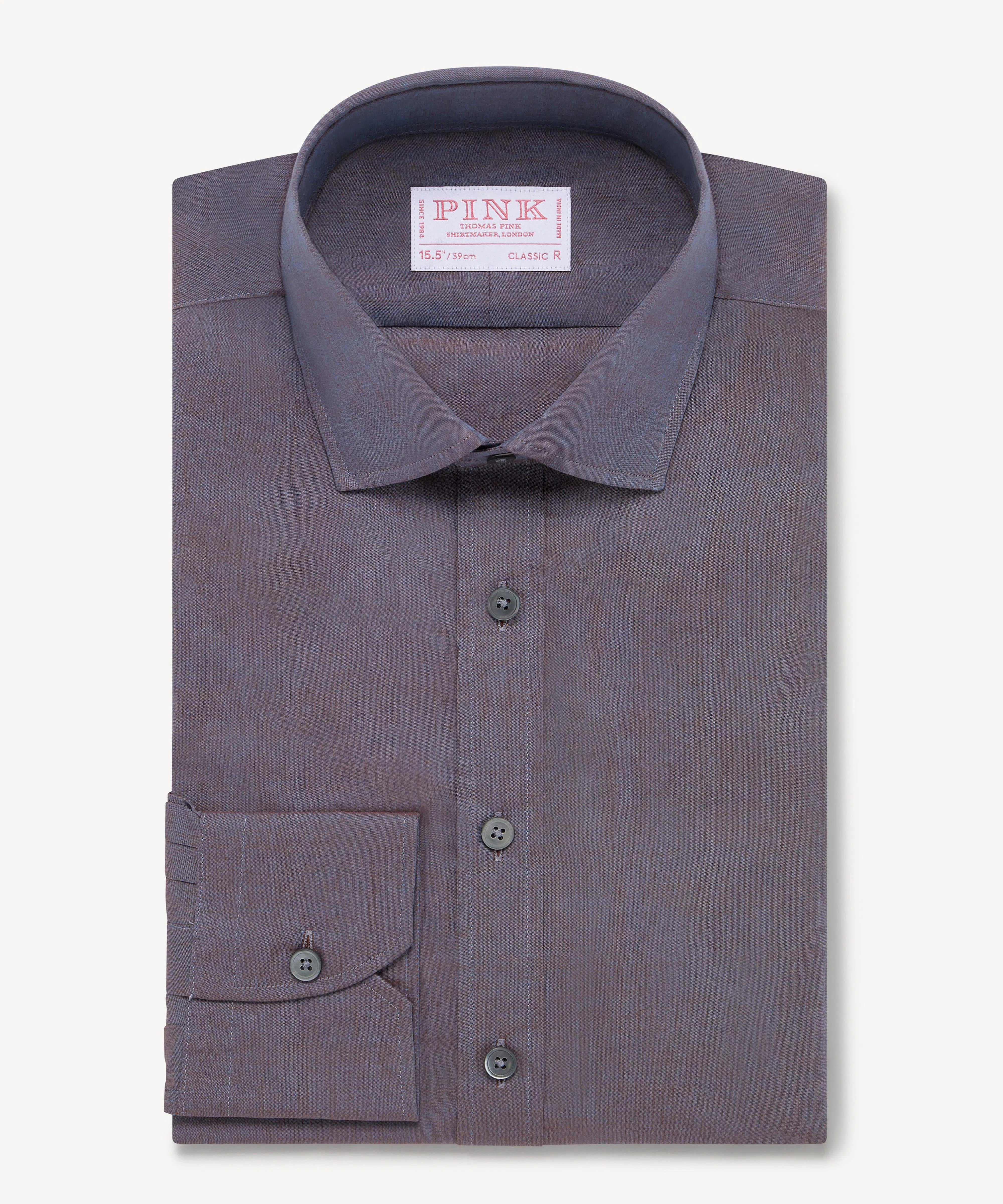 Thomas Pink Classic Fit Formal Chambray Shirt-MALFORD OF LONDON SAVILE ROW MENSWEAR OUTLET