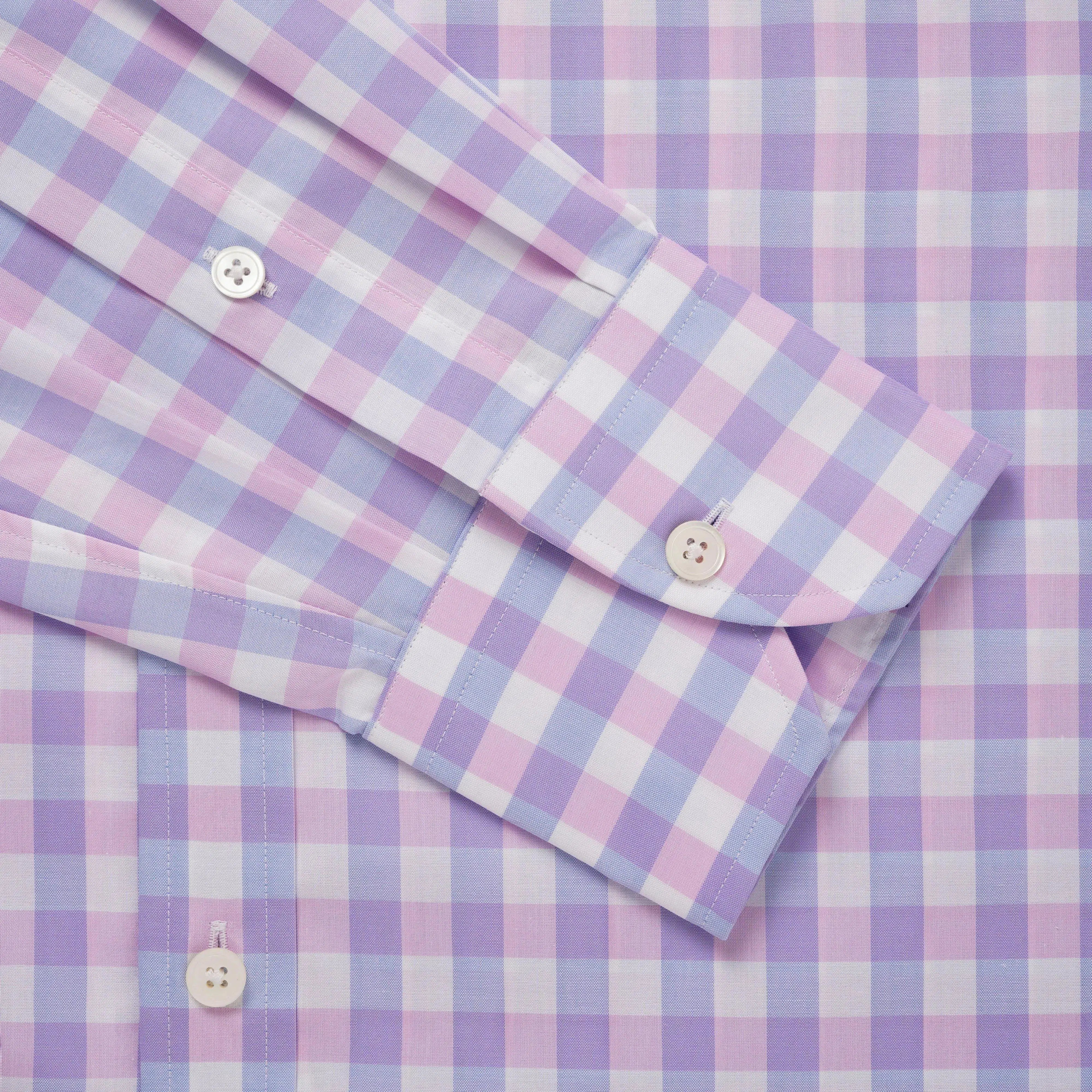 Thomas Pink Classic Fit Formal Cotton Gingham Shirt-MALFORD OF LONDON SAVILE ROW MENSWEAR OUTLET